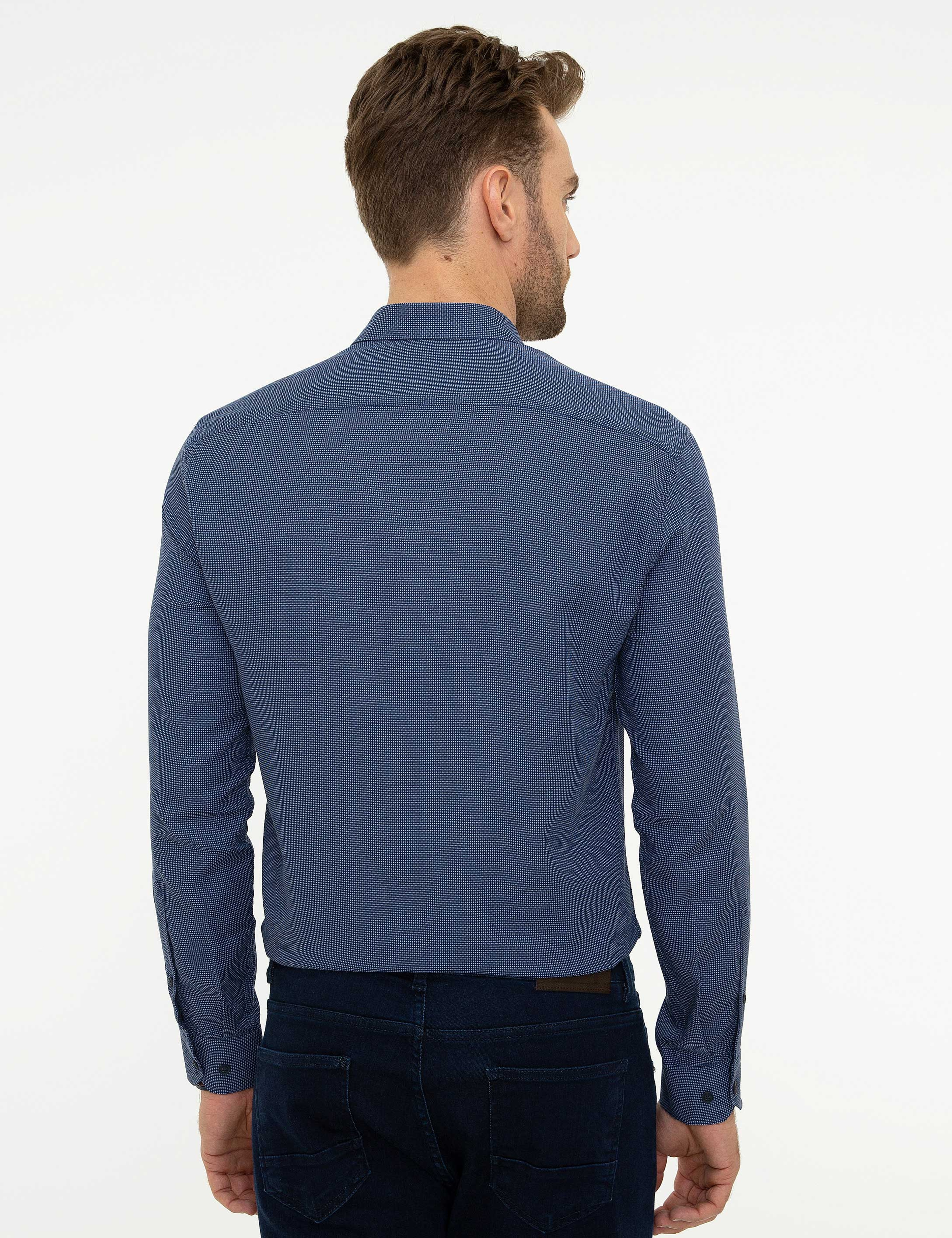 Lacivert Slim Fit Gömlek