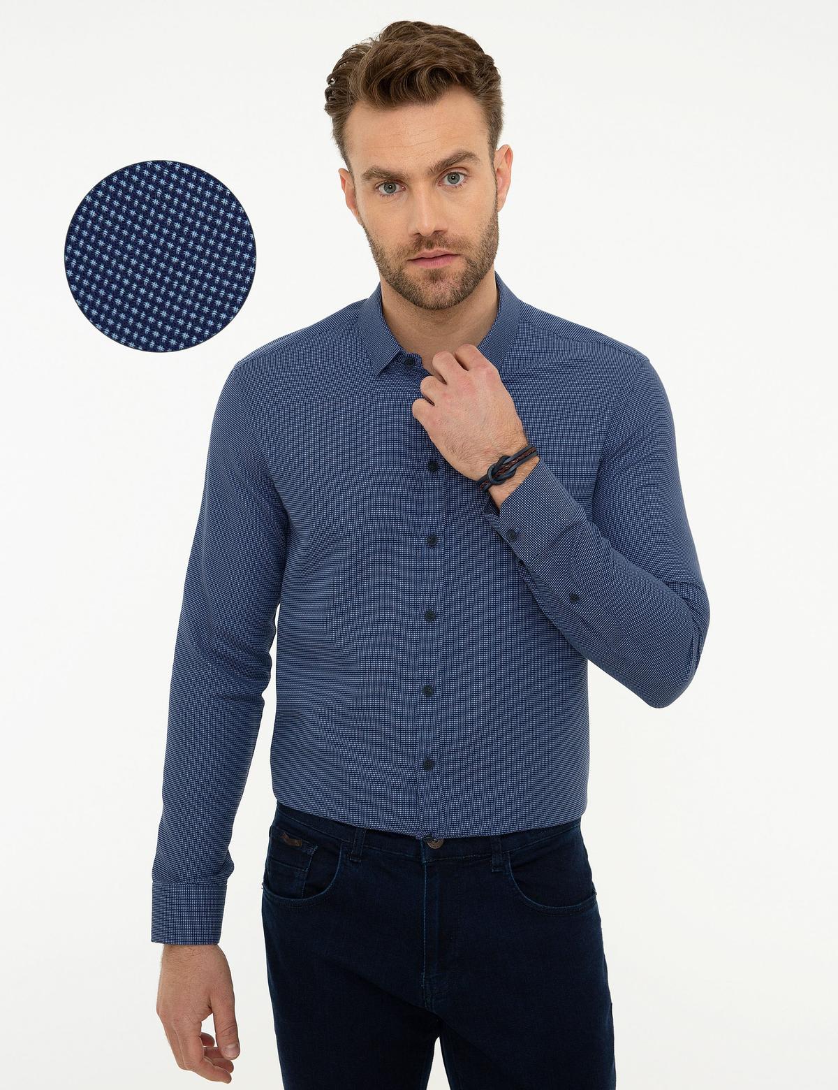 Lacivert Slim Fit Gömlek