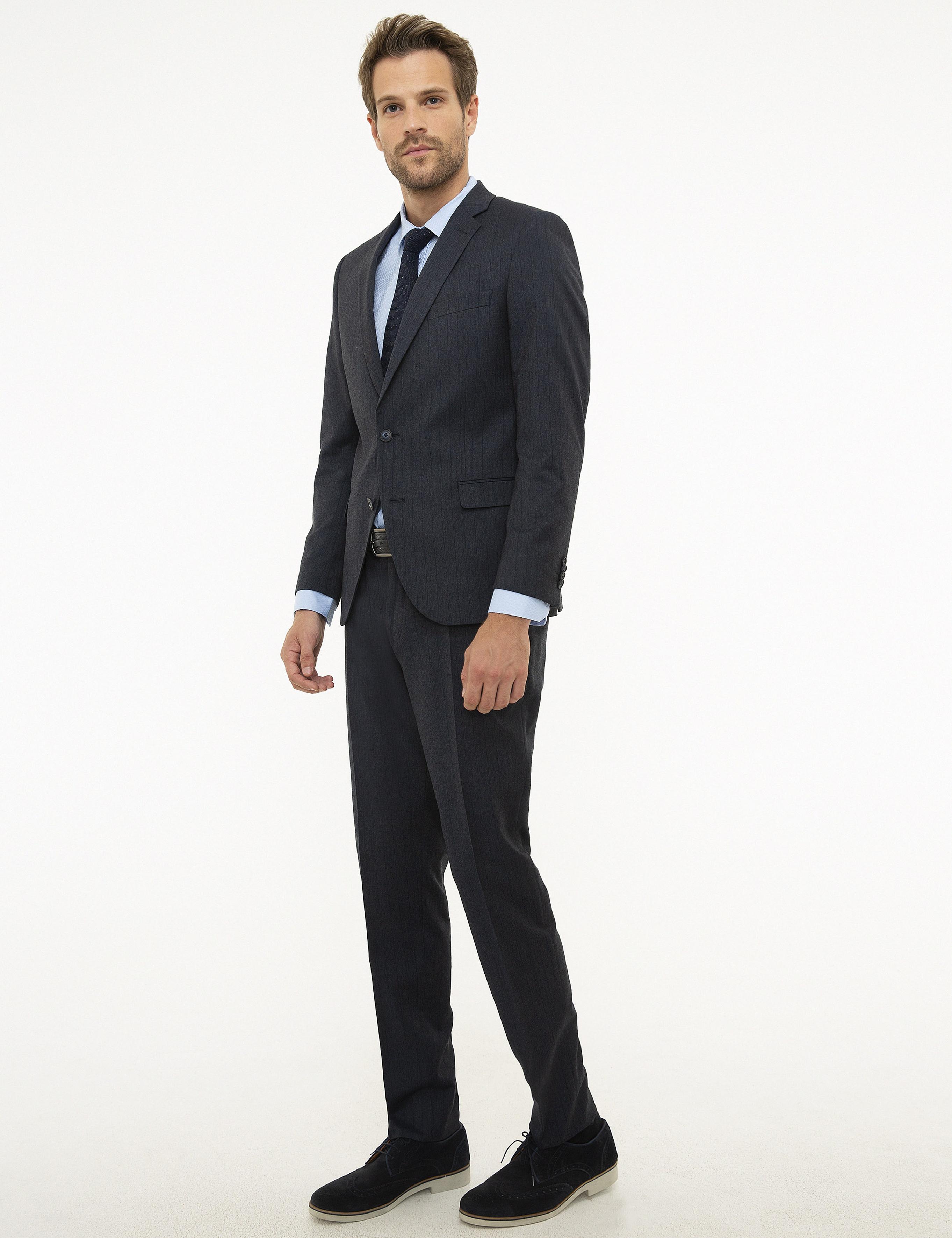 Lacivert Ekstra Slim Fit Takım Elbise