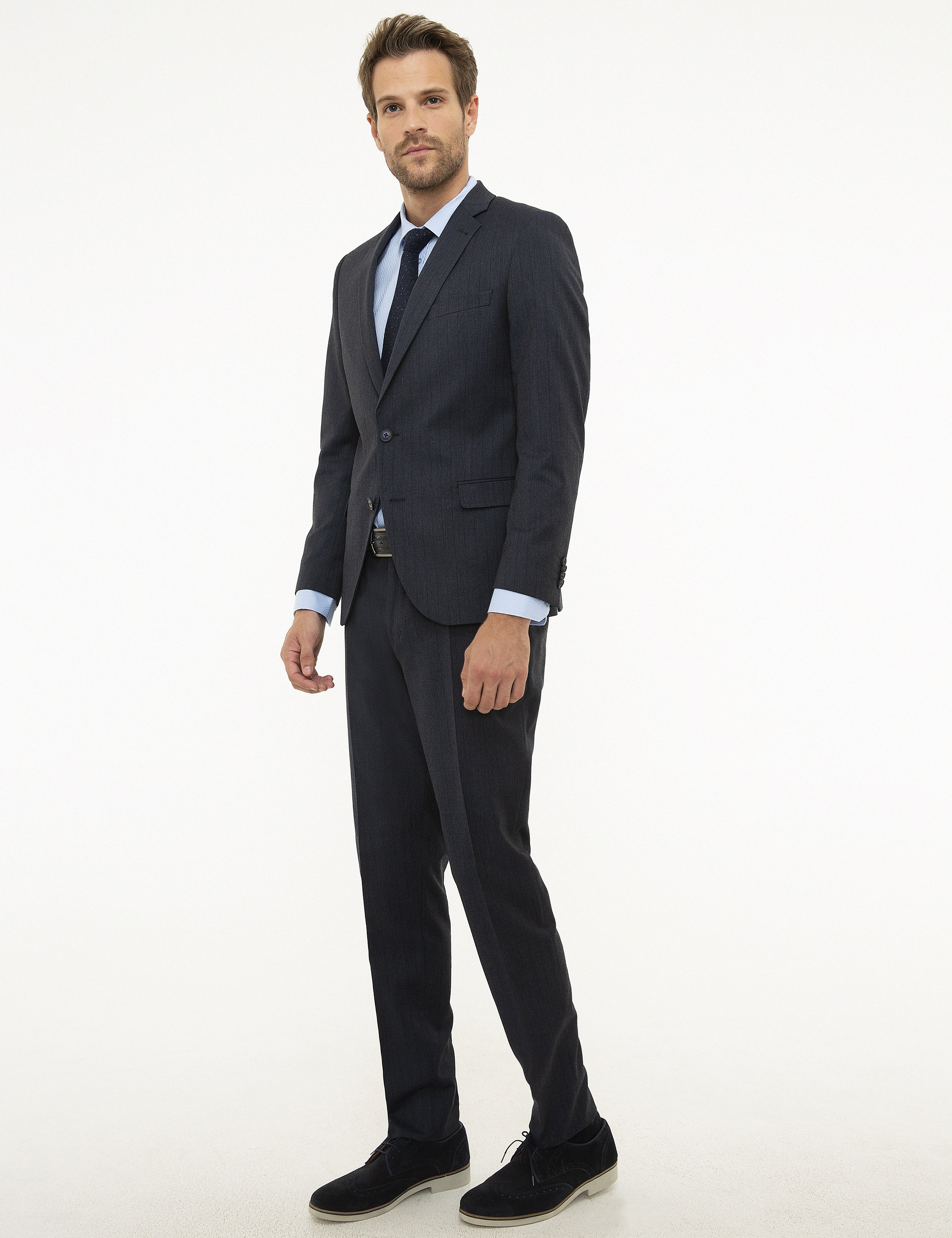 Lacivert Ekstra Slim Fit Takım Elbise - Image 3