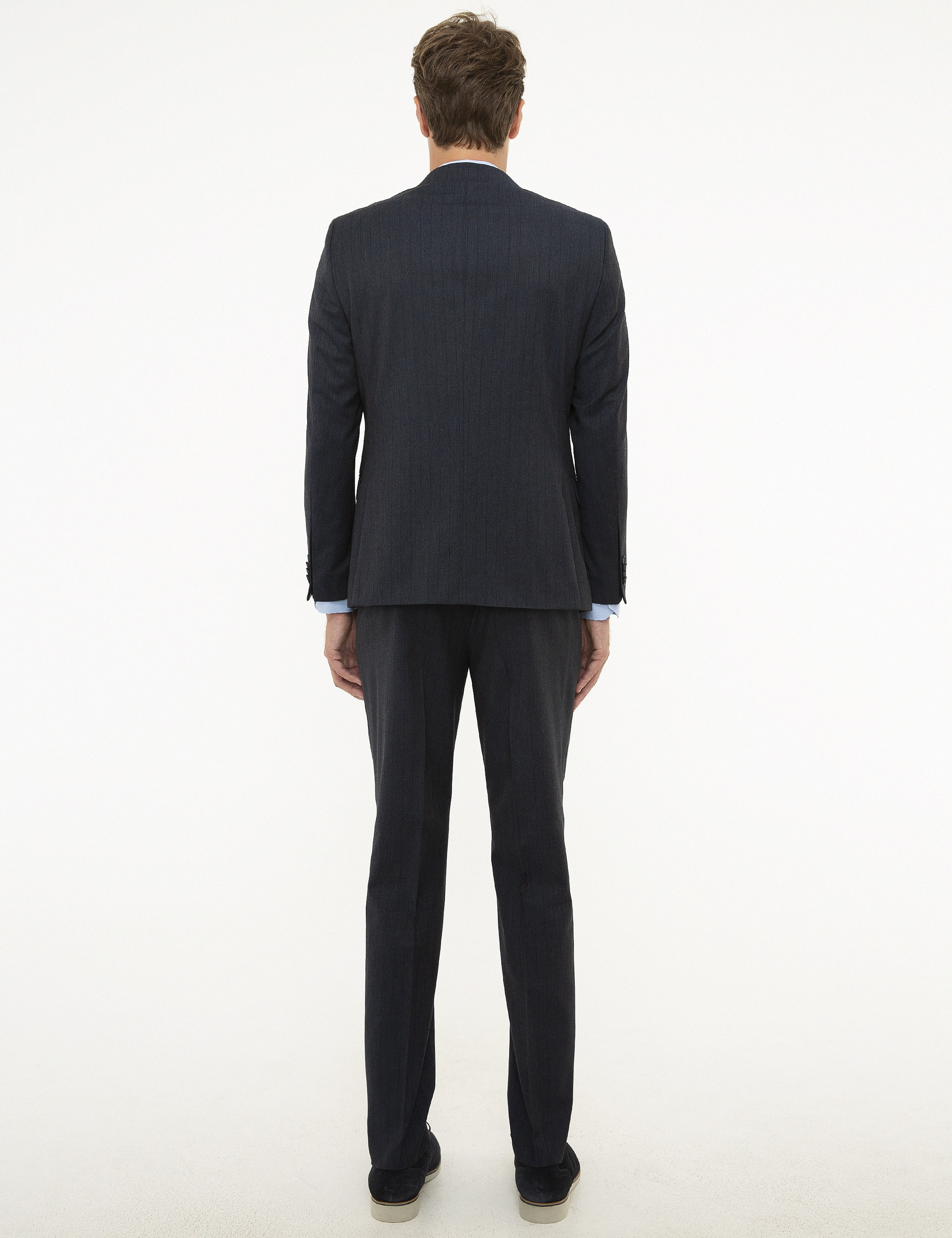 Lacivert Ekstra Slim Fit Takım Elbise - Image 4