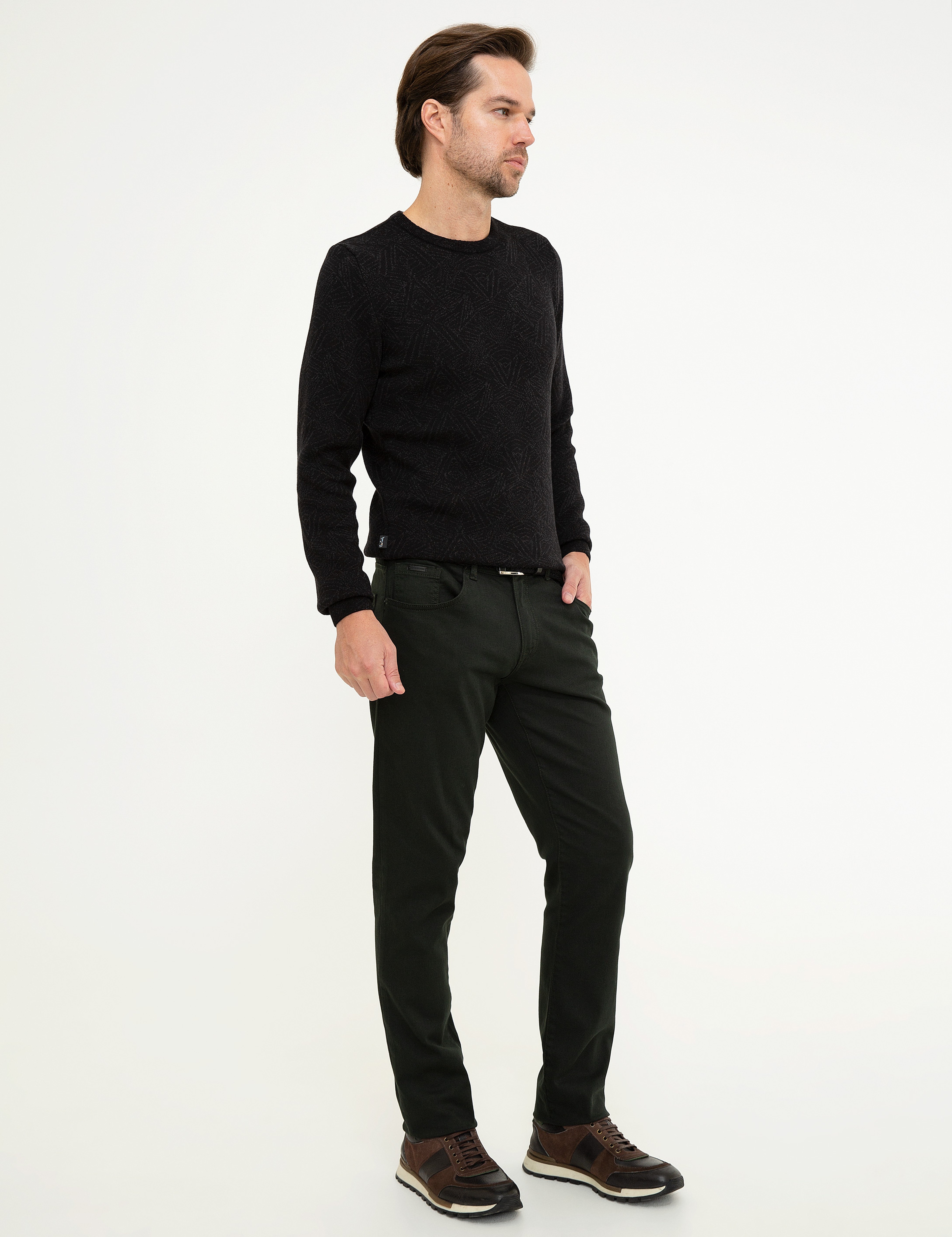 Haki Slim Fit Jean Pantolon - Image 2