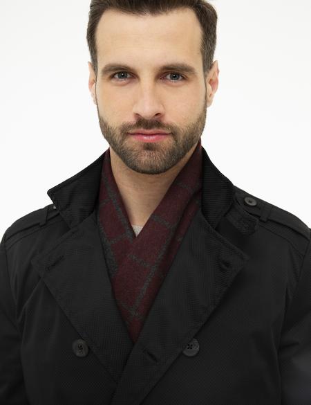 Siyah Standart Fit Trençkot - 50212078003