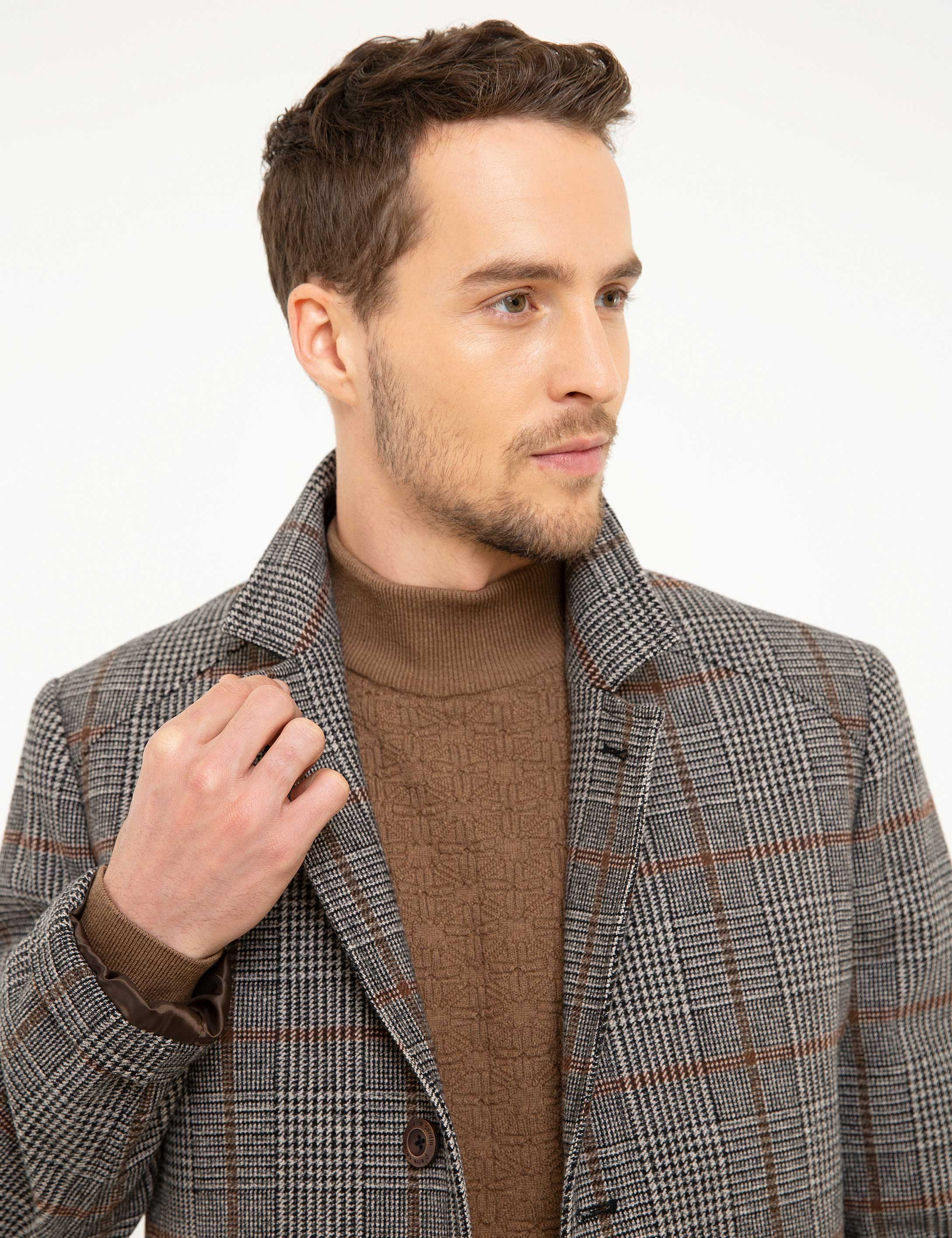 Antrasit Slim Fit Kaban