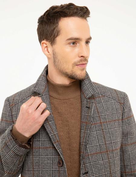 Antrasit Slim Fit Kaban - 50212266003