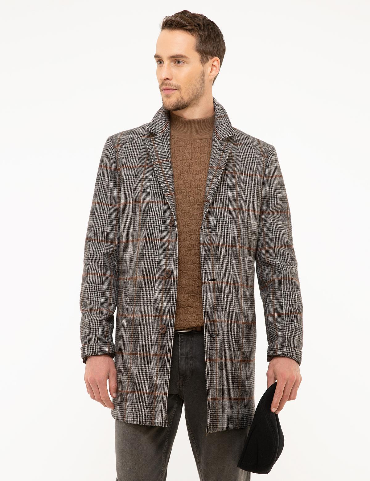 Antrasit Slim Fit Kaban - 50212266003