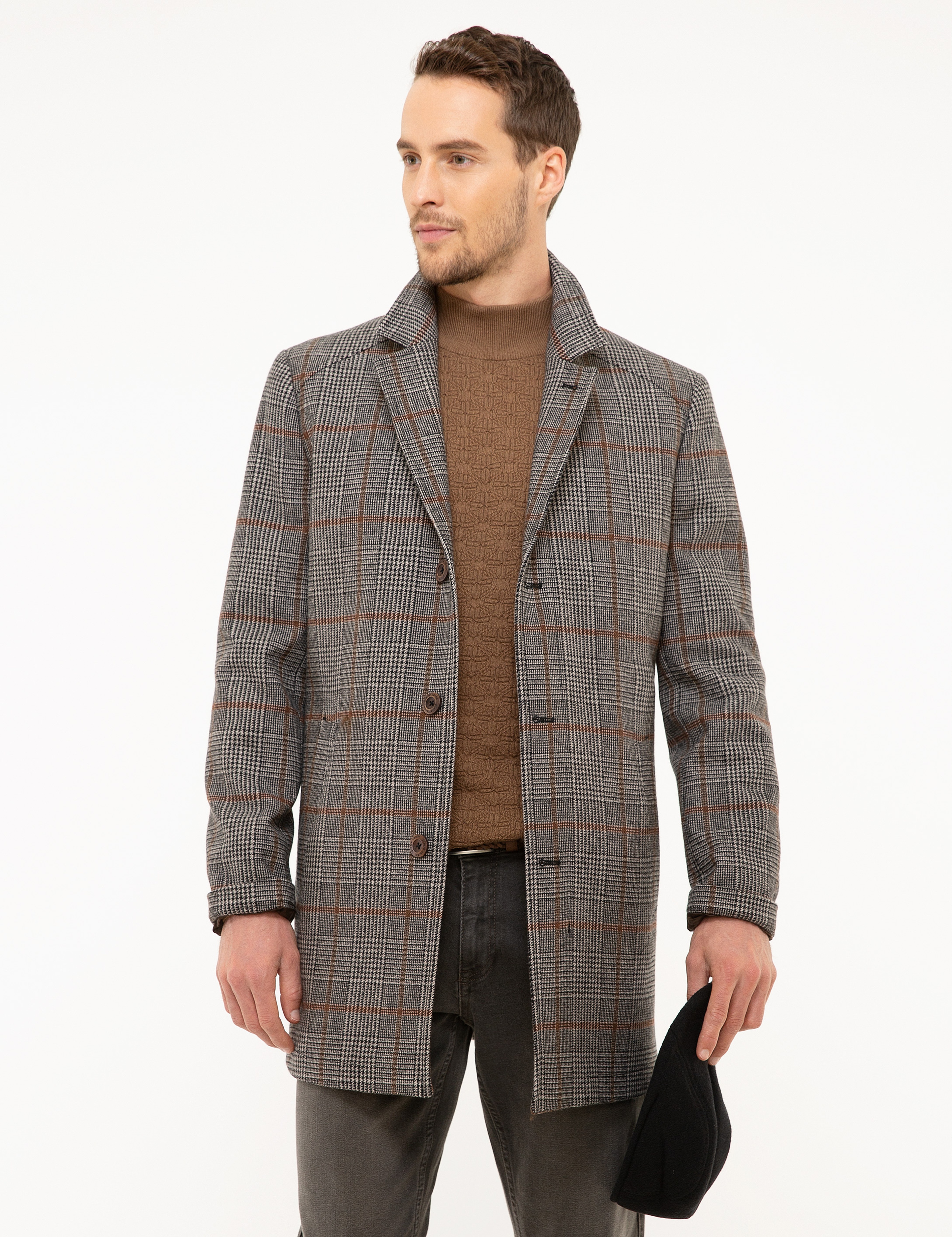 Antrasit Slim Fit Kaban - Image 2