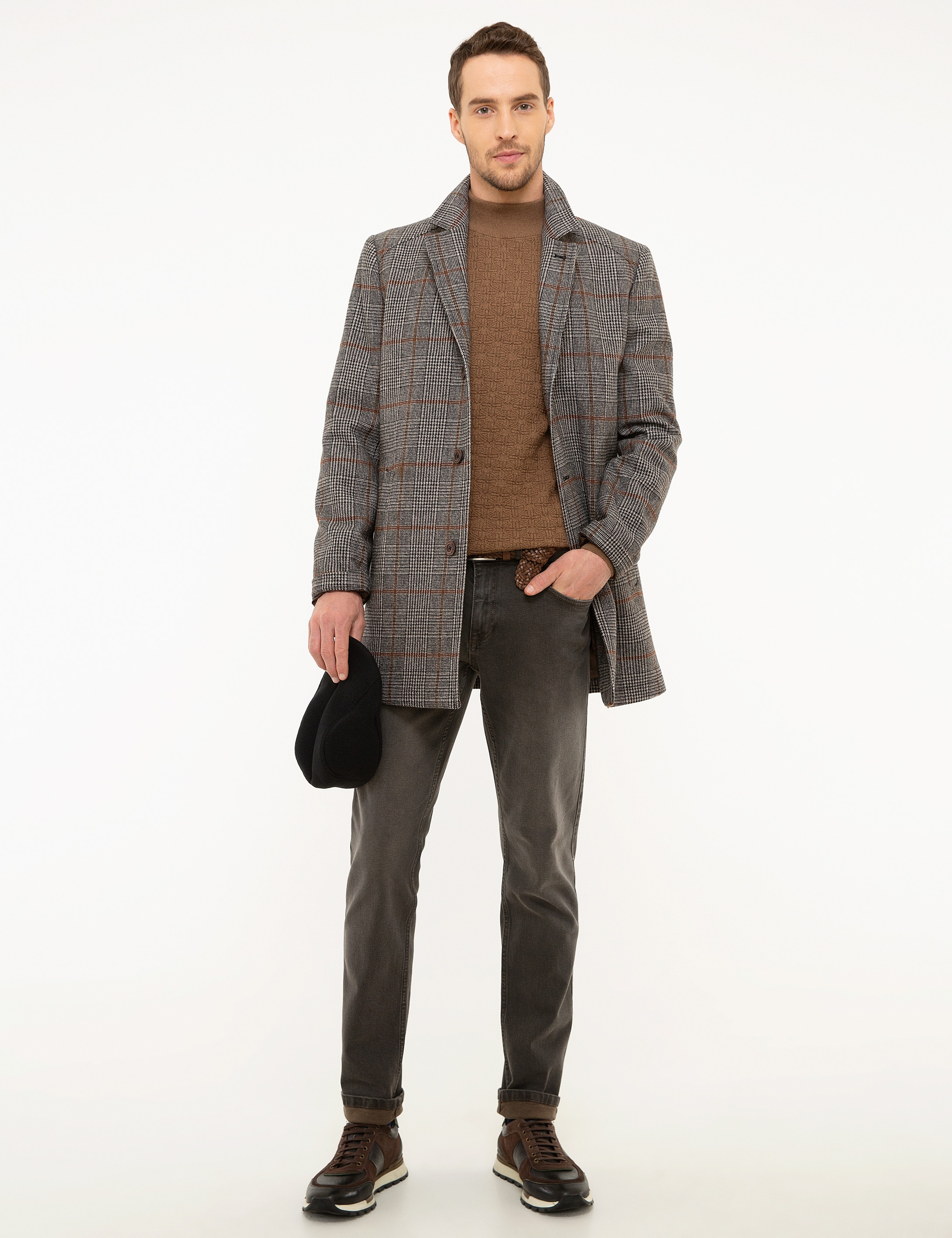 Antrasit Slim Fit Kaban - Image 5