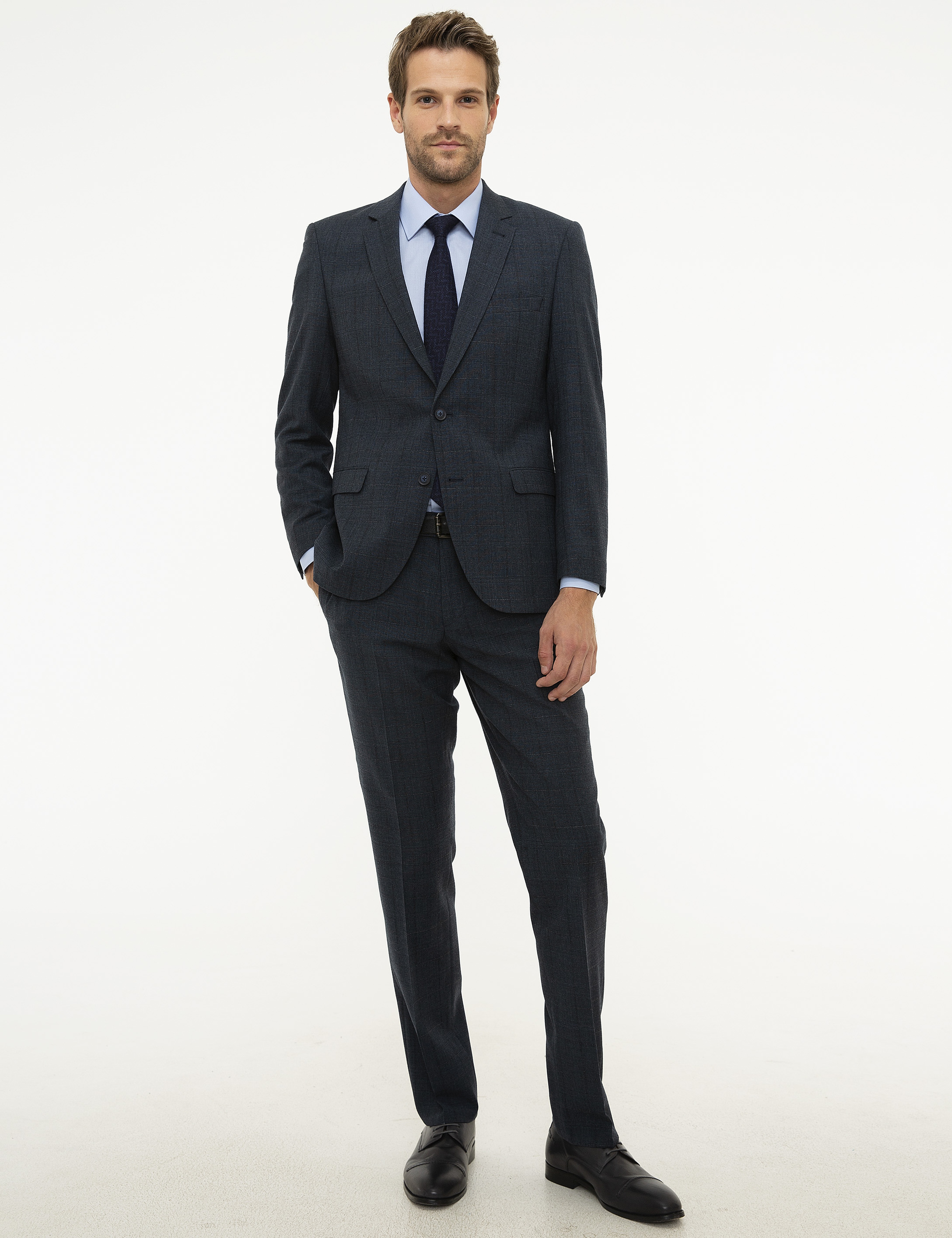 Lacivert Slim Fit Takım Elbise - Image 1