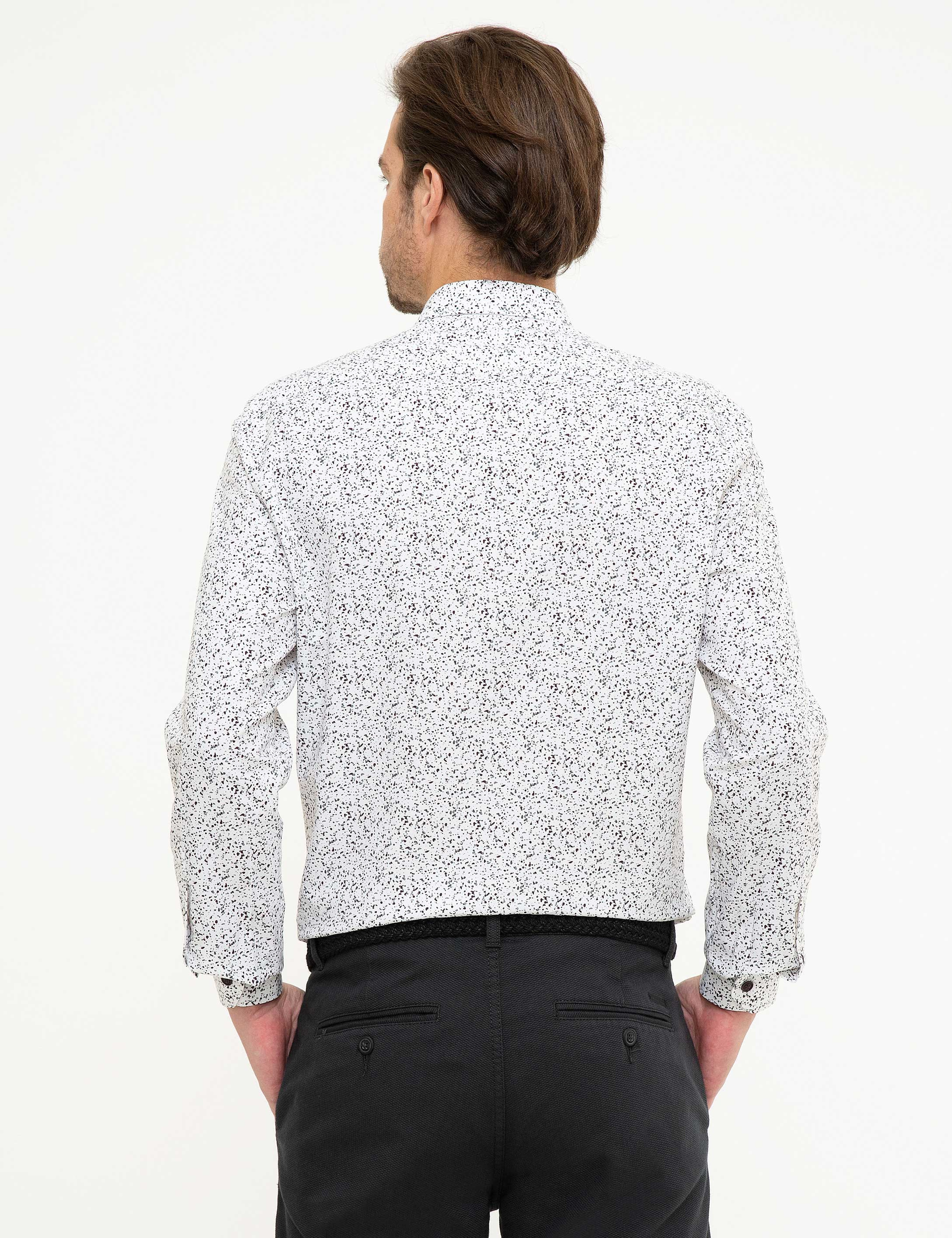 Bordo Slim Fit Gömlek
