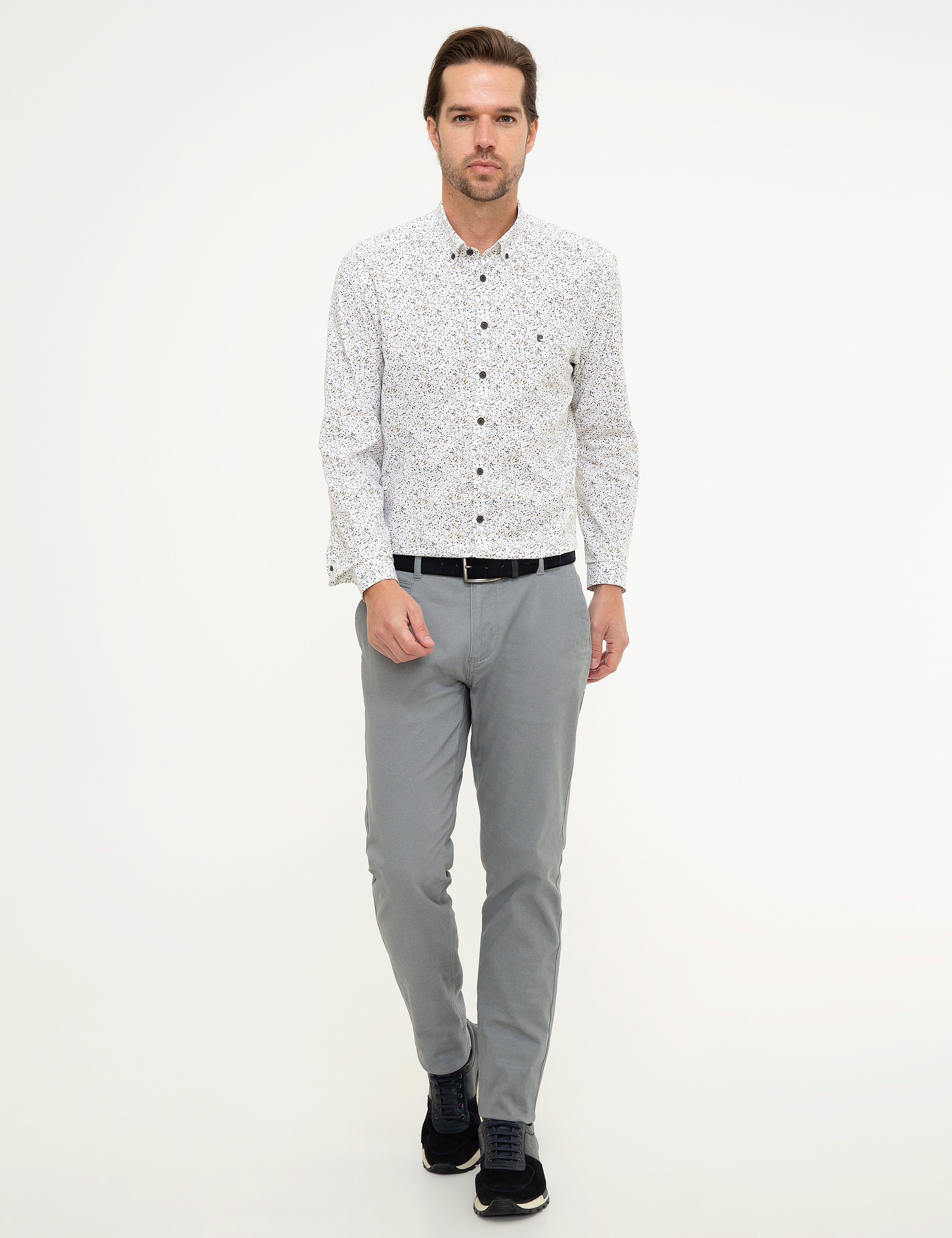 Camel Slim Fit Uzun Kollu Gömlek - Image 4