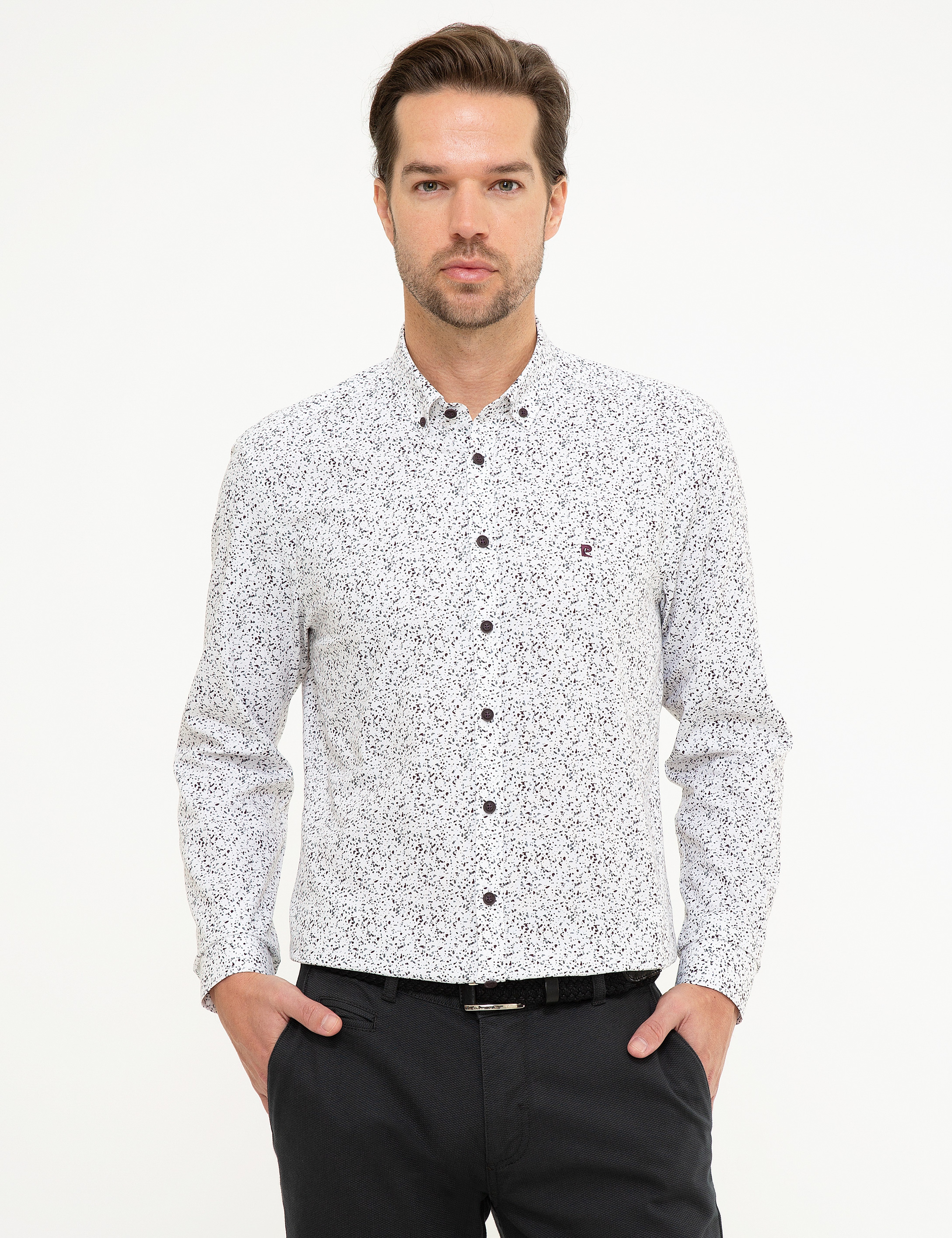 Bordo Slim Fit Gömlek - Image 2
