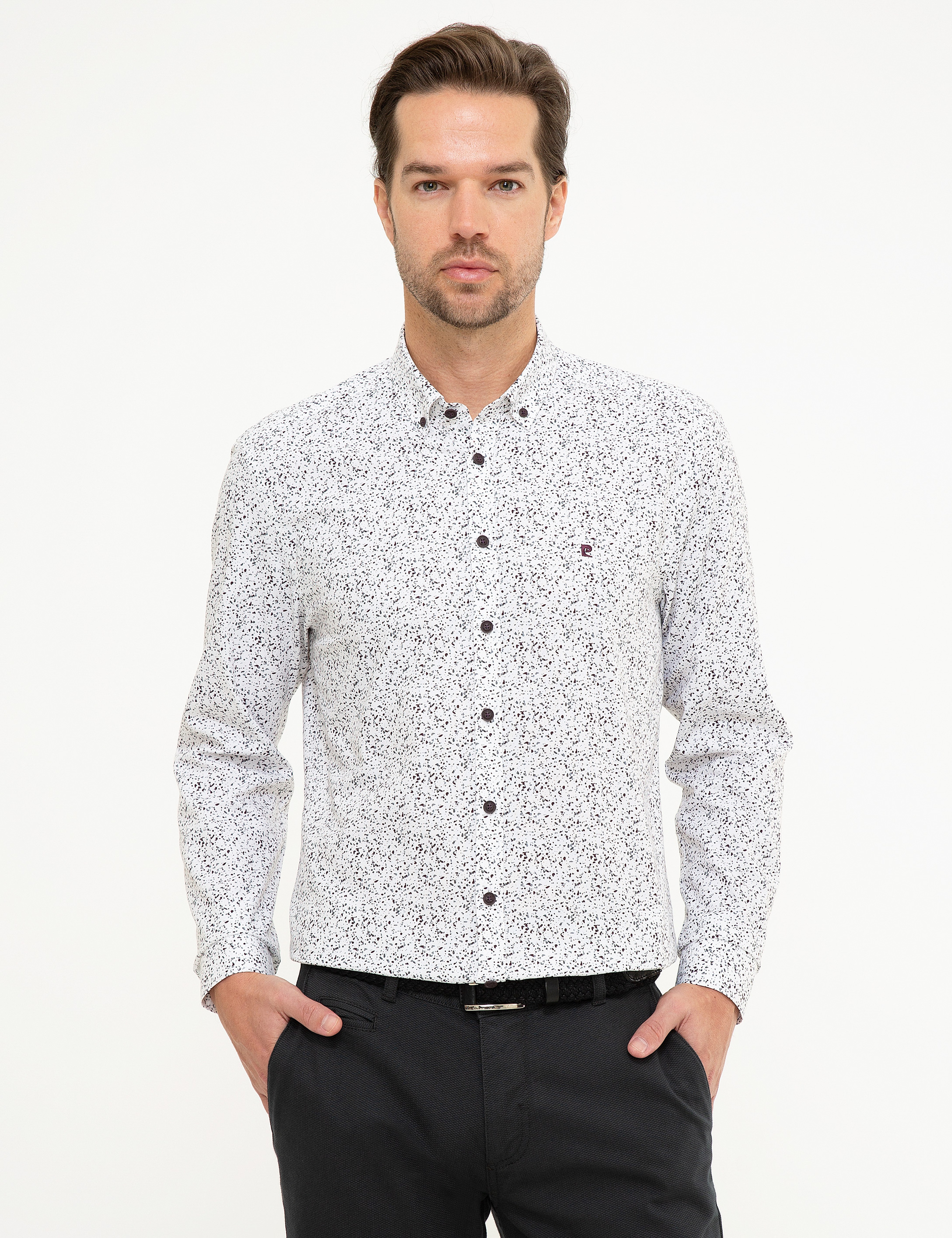 Bordo Slim Fit Gömlek
