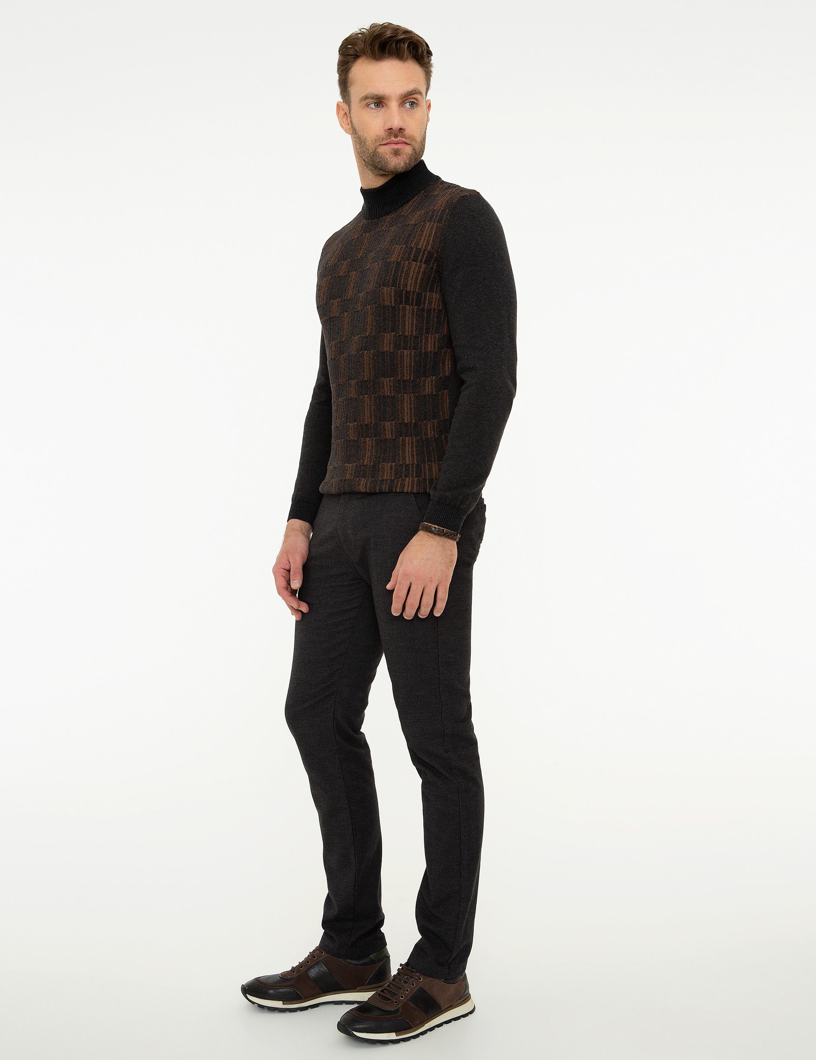 Siyah Slim Fit Chino Pantolon