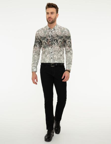 Kahverengi Slim Fit Uzun Kollu Gömlek - 50209249002