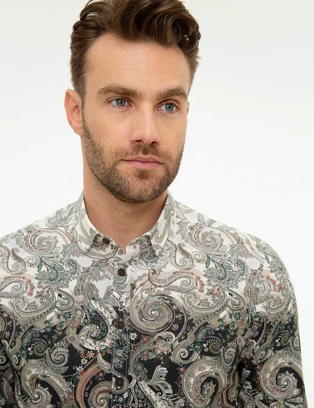 Kahverengi Slim Fit Uzun Kollu Gömlek - 50209249002