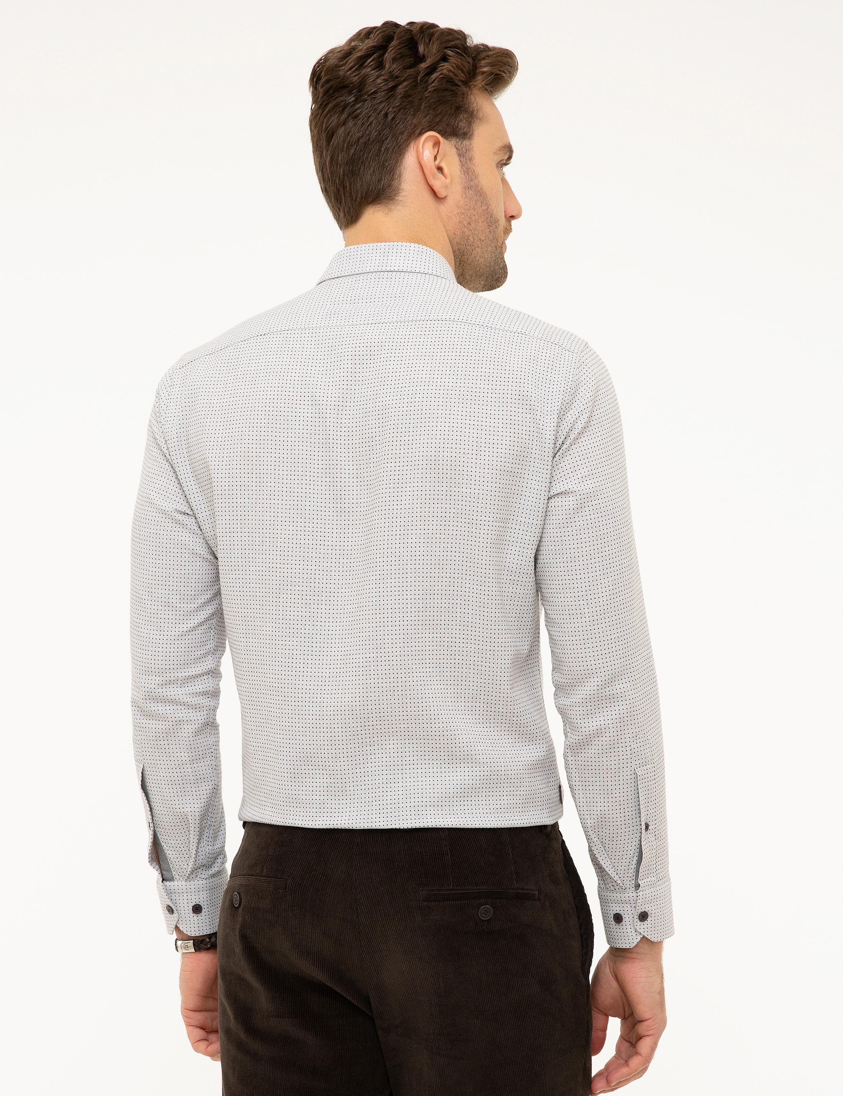 Kahverengi Slim Fit Gömlek