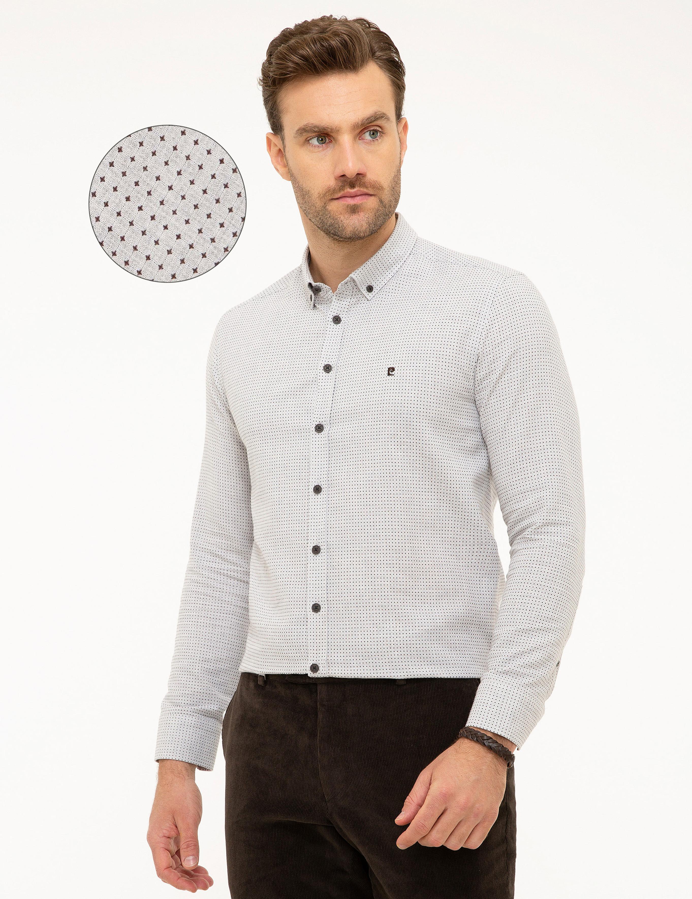 Kahverengi Slim Fit Gömlek