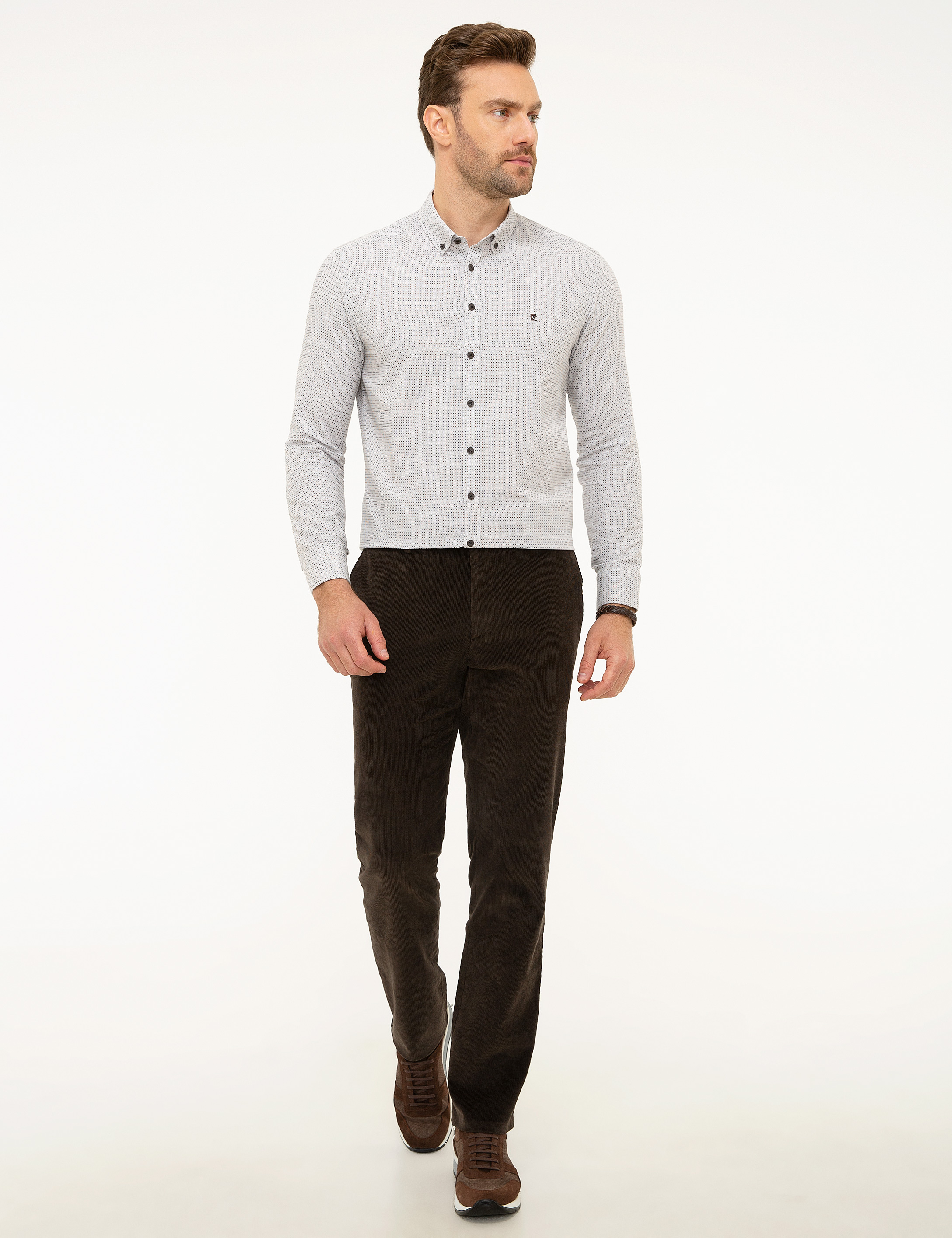 Kahverengi Slim Fit Gömlek - Image 4