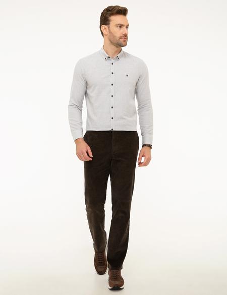 Kahverengi Slim Fit Gömlek - 50209267005