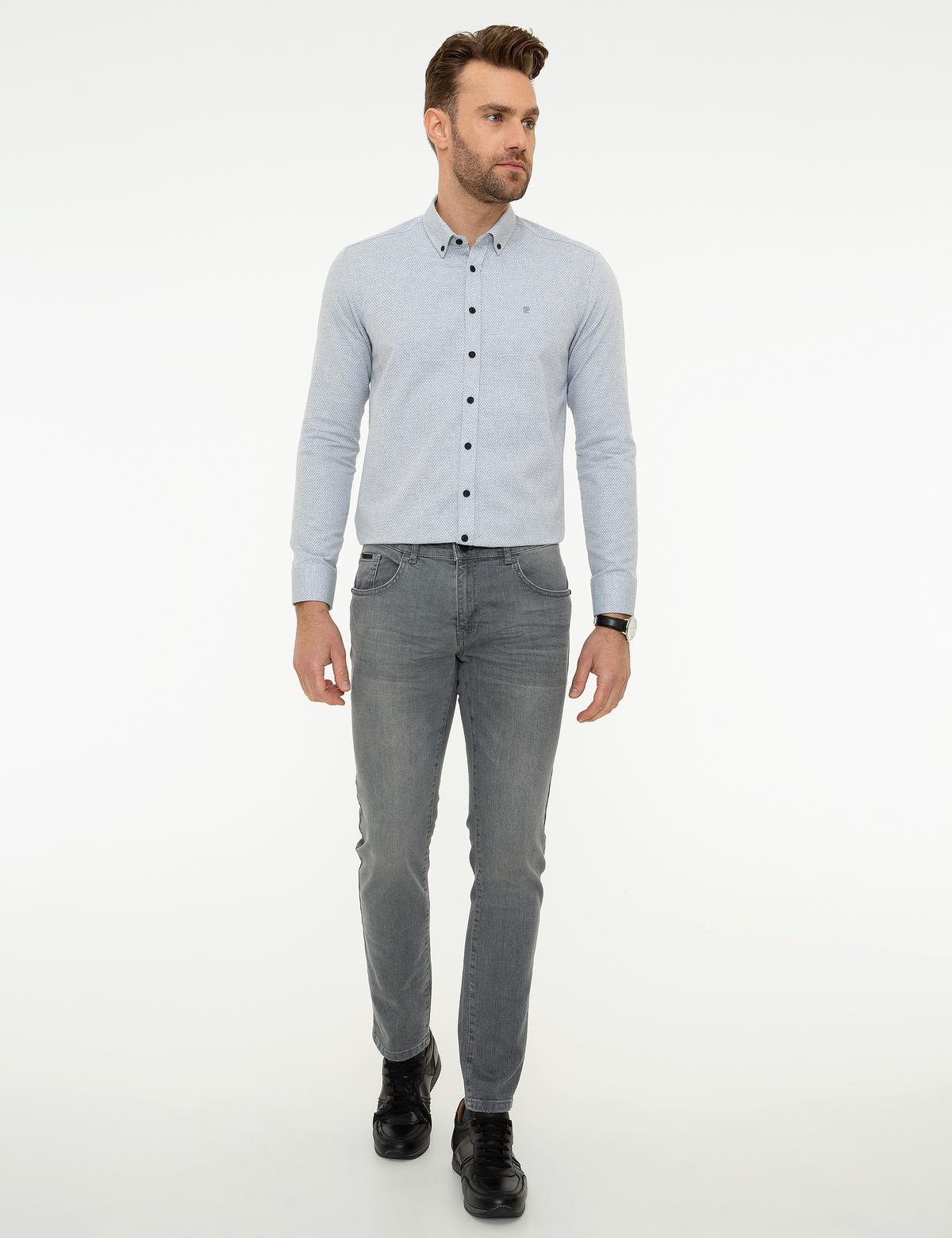 Gri Slim Fit Gömlek - 50209597001