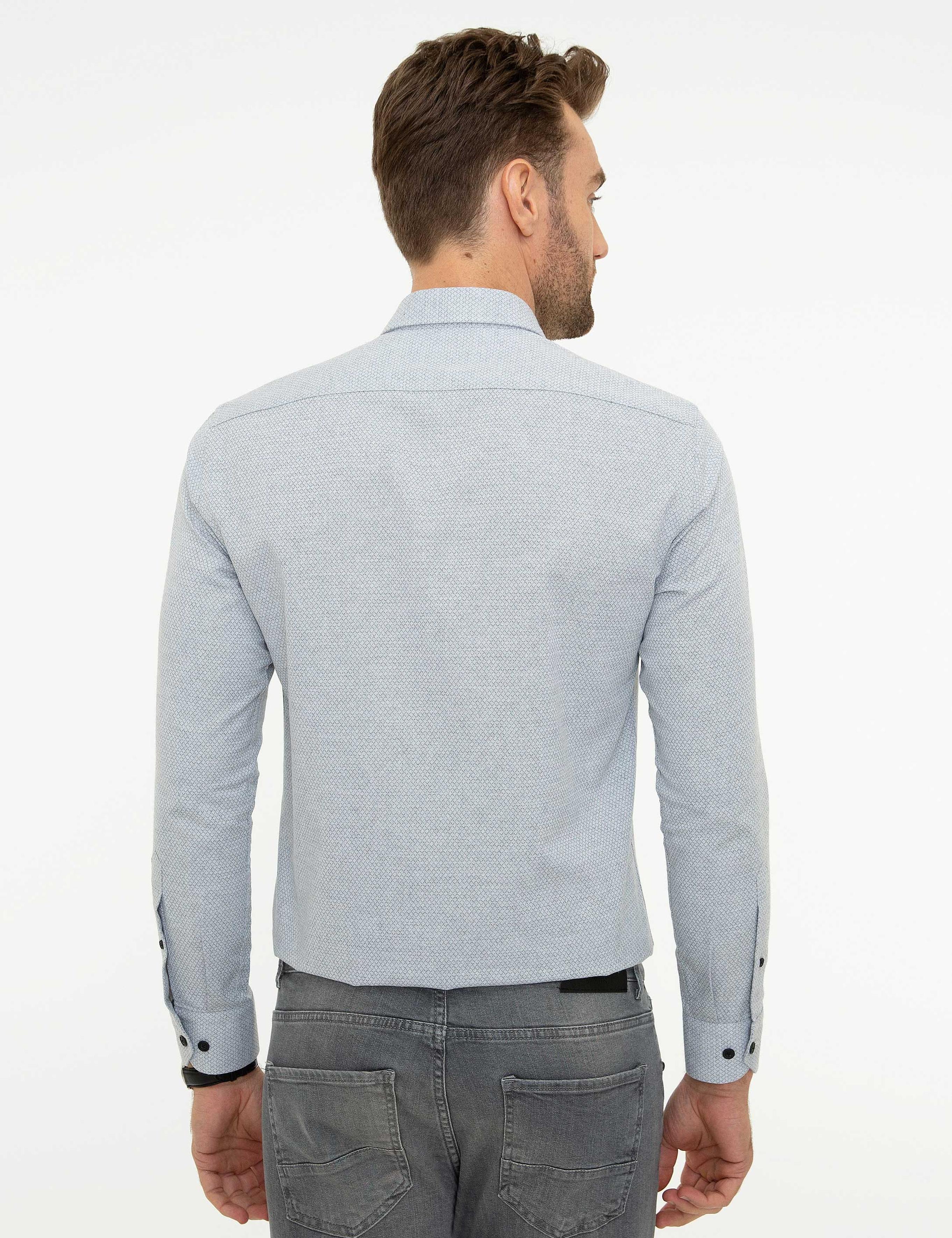 Gri Slim Fit Gömlek