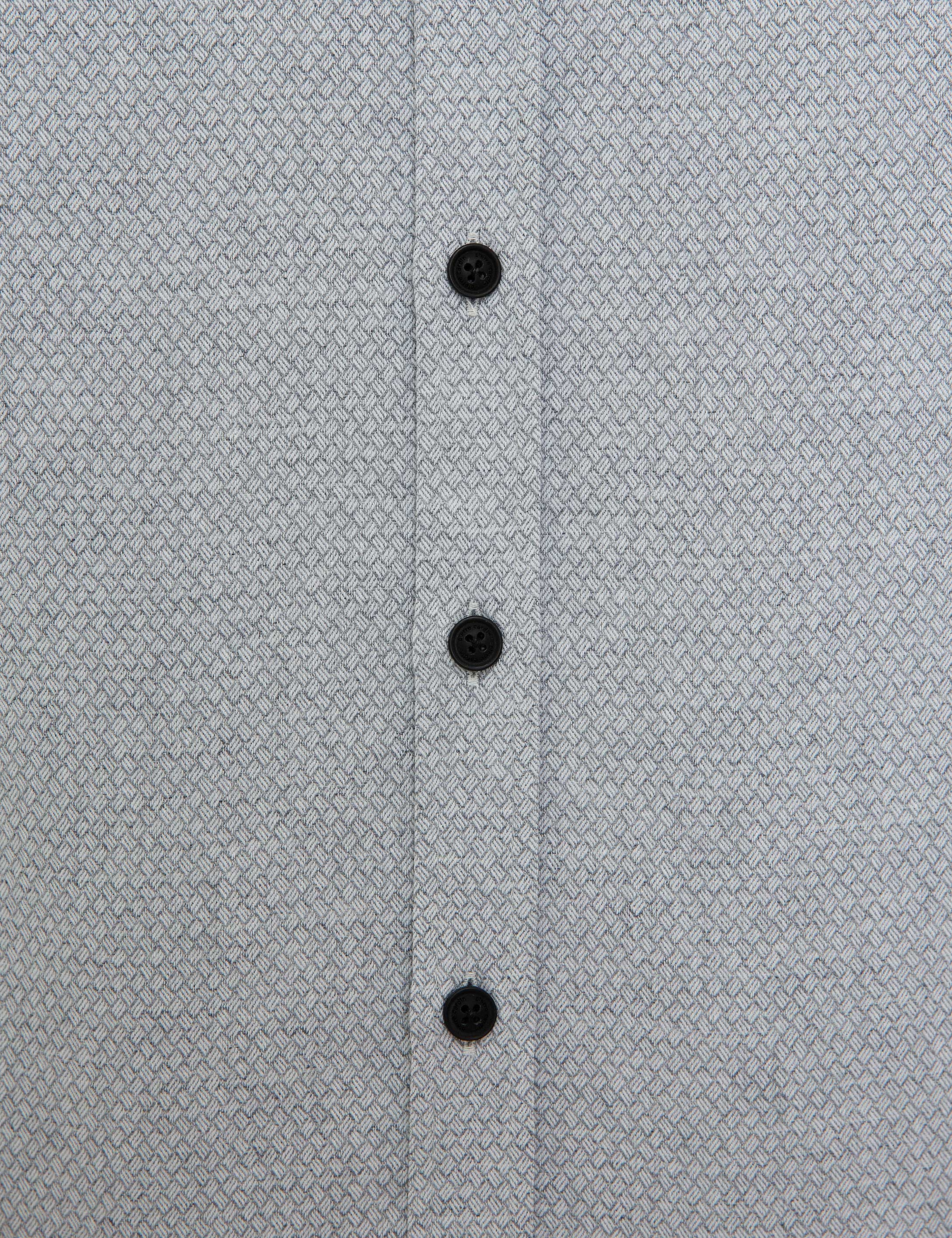 Gri Slim Fit Gömlek - Image 6