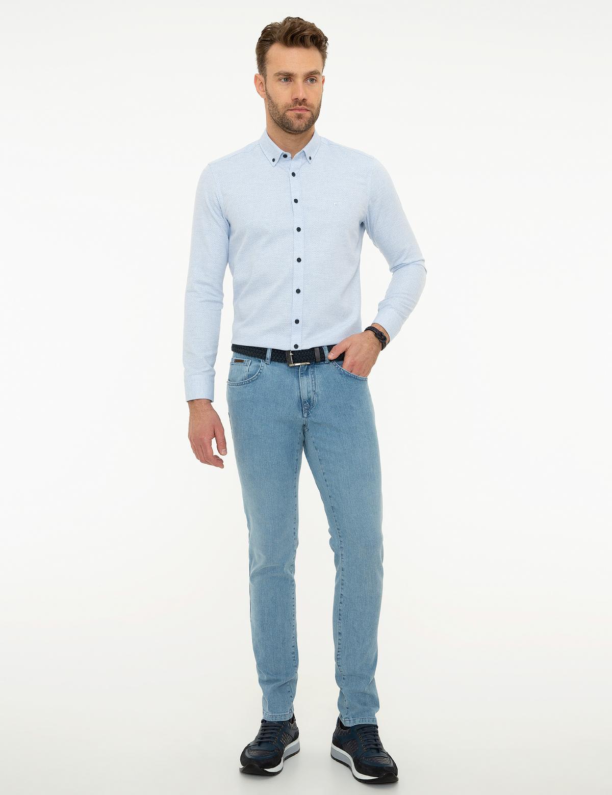 Açık Mavi Slim Fit Gömlek - 50209597010