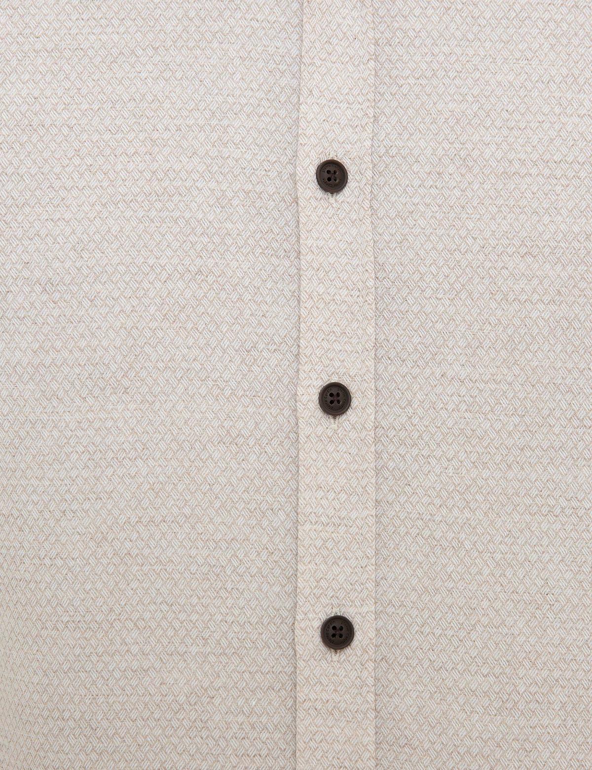 Bej Slim Fit Gömlek - 50209597024