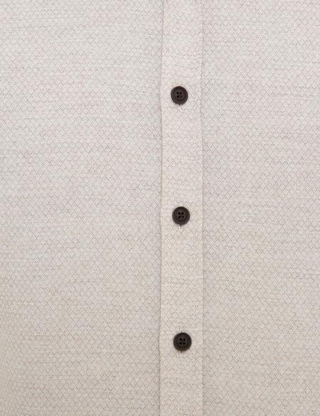 Bej Slim Fit Gömlek - 50209597024