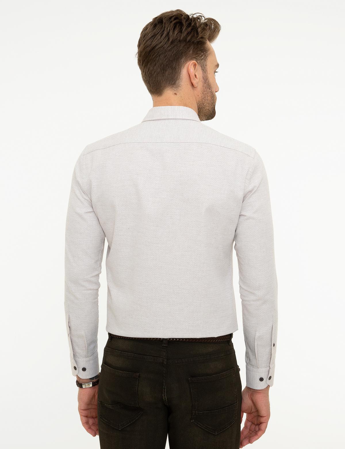 Bej Slim Fit Gömlek - 50209597024