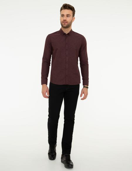 Bordo Slim Fit Gömlek - 50209597046
