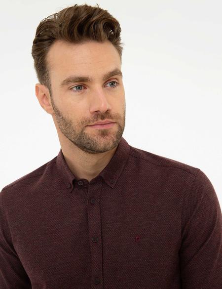 Bordo Slim Fit Gömlek - 50209597046