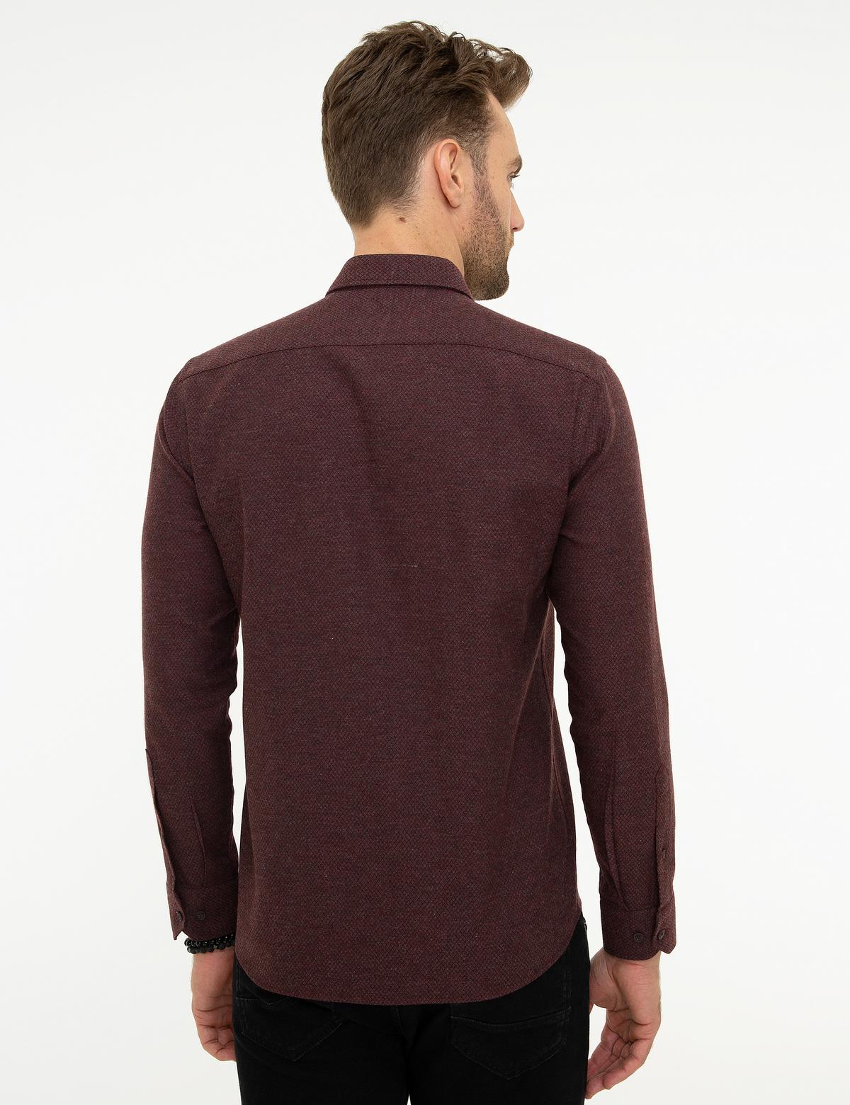 Bordo Slim Fit Gömlek - 50209597046