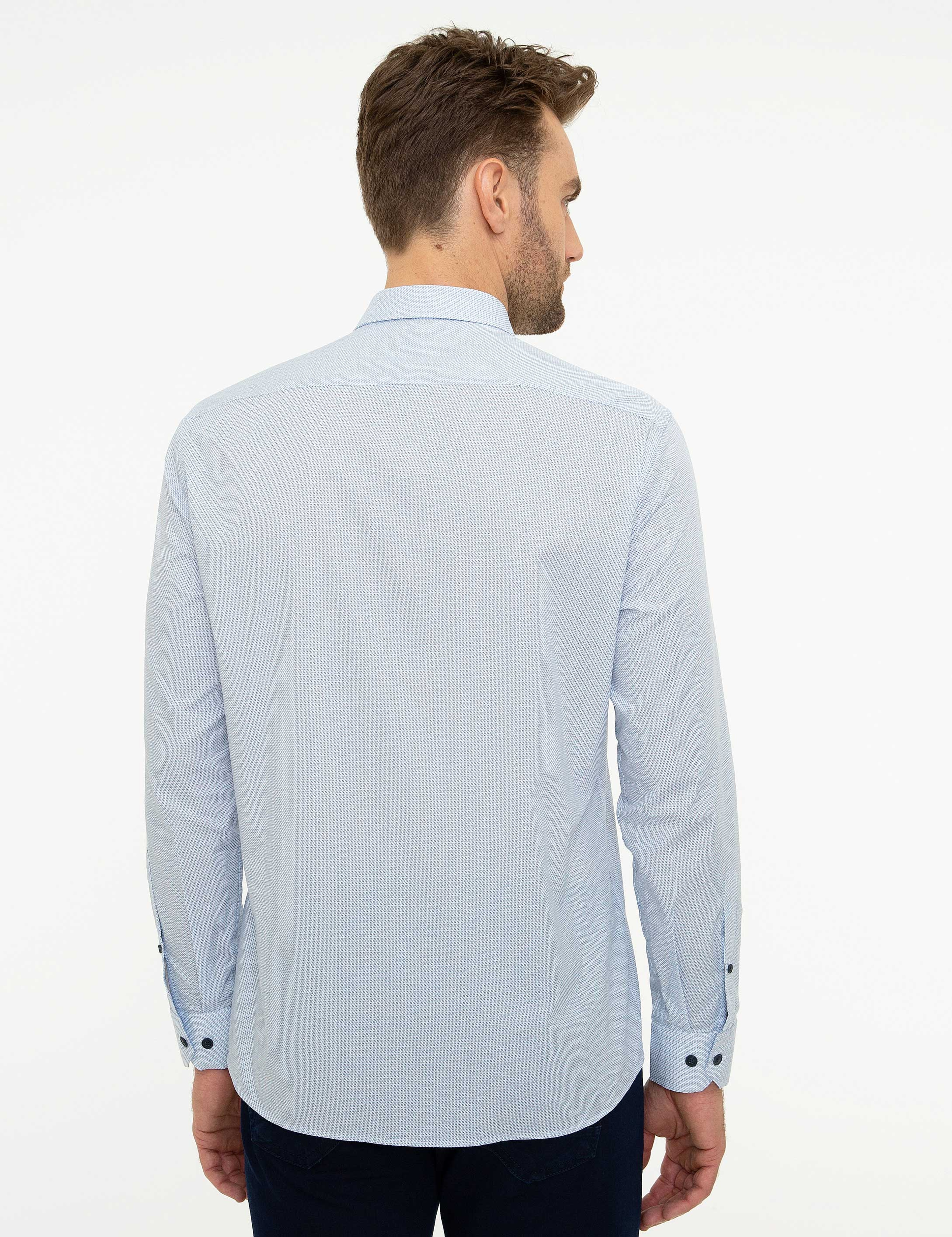 Mavi Regular Fit Uzun Kollu Gömlek - Image 3