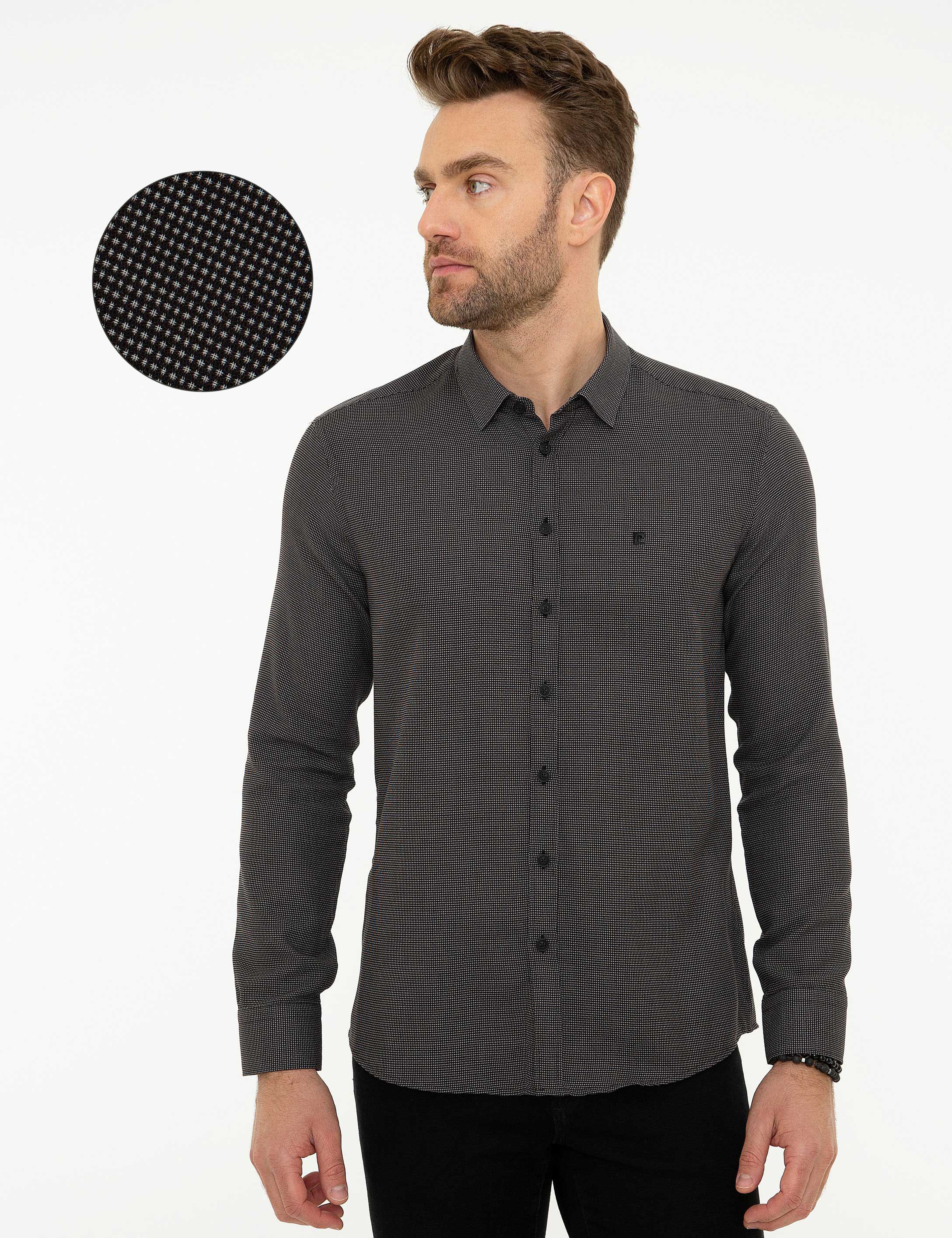 Siyah Slim Fit Gömlek - Image 1