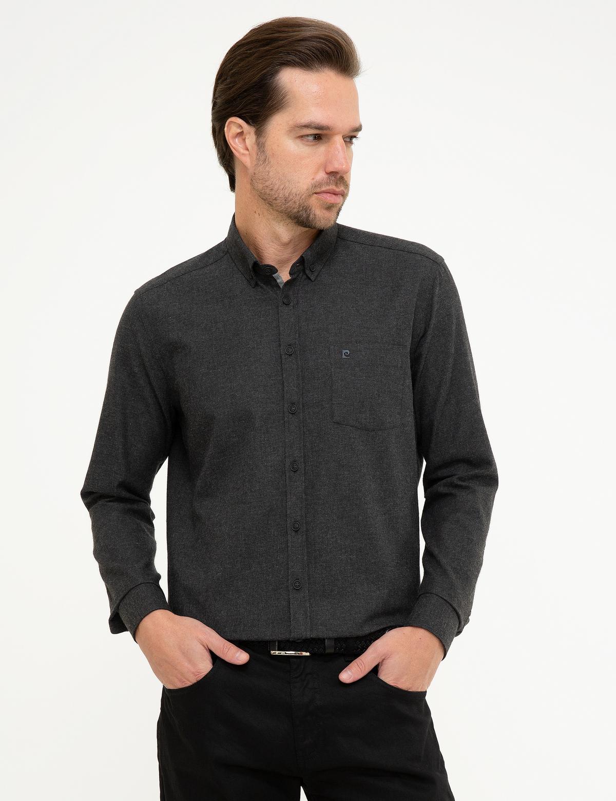 Siyah Regular Fit Gömlek - 50209643016