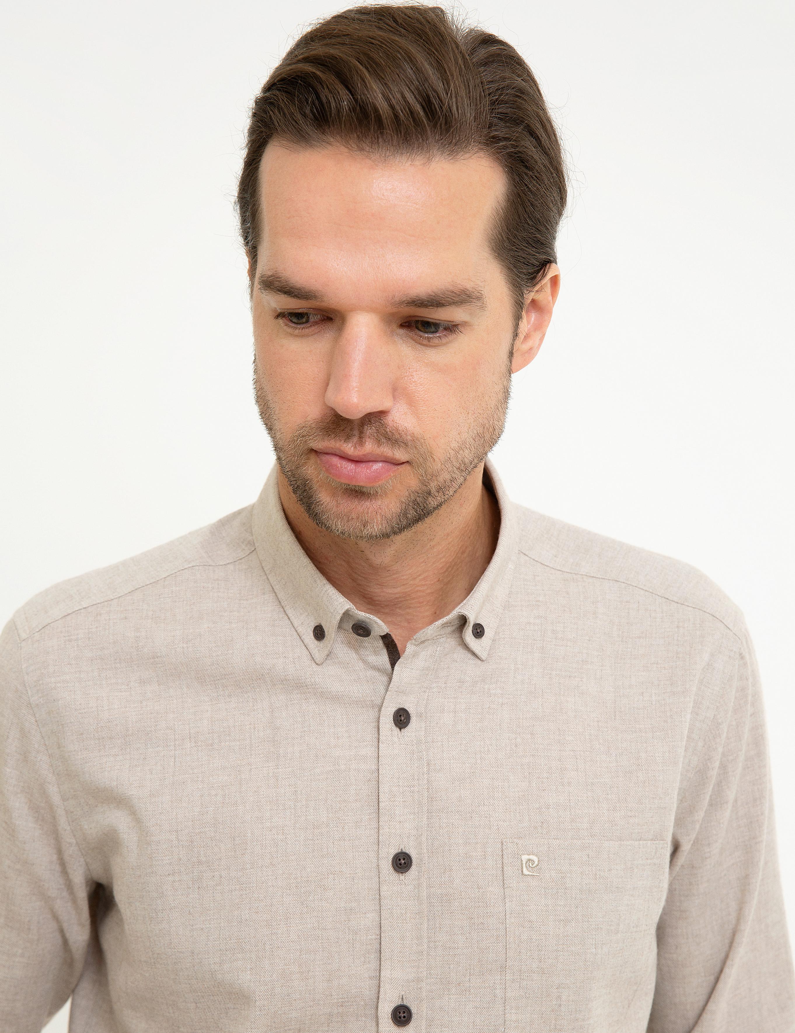 Bej Regular Fit Gömlek