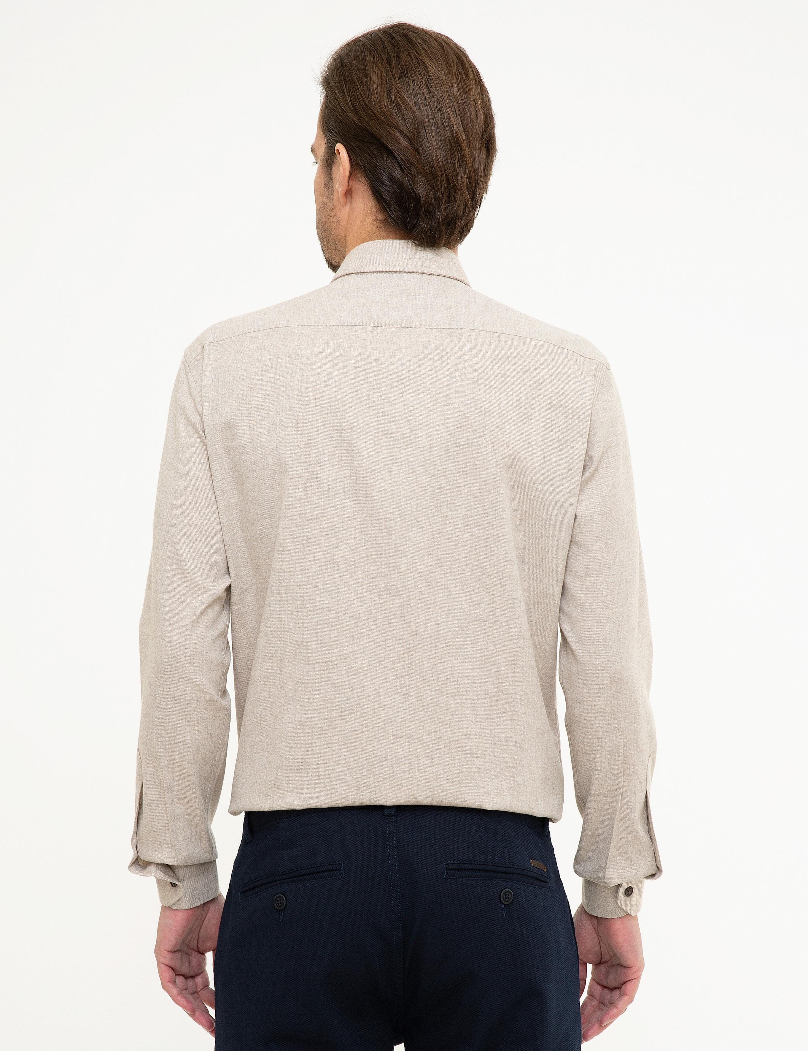 Bej Regular Fit Gömlek