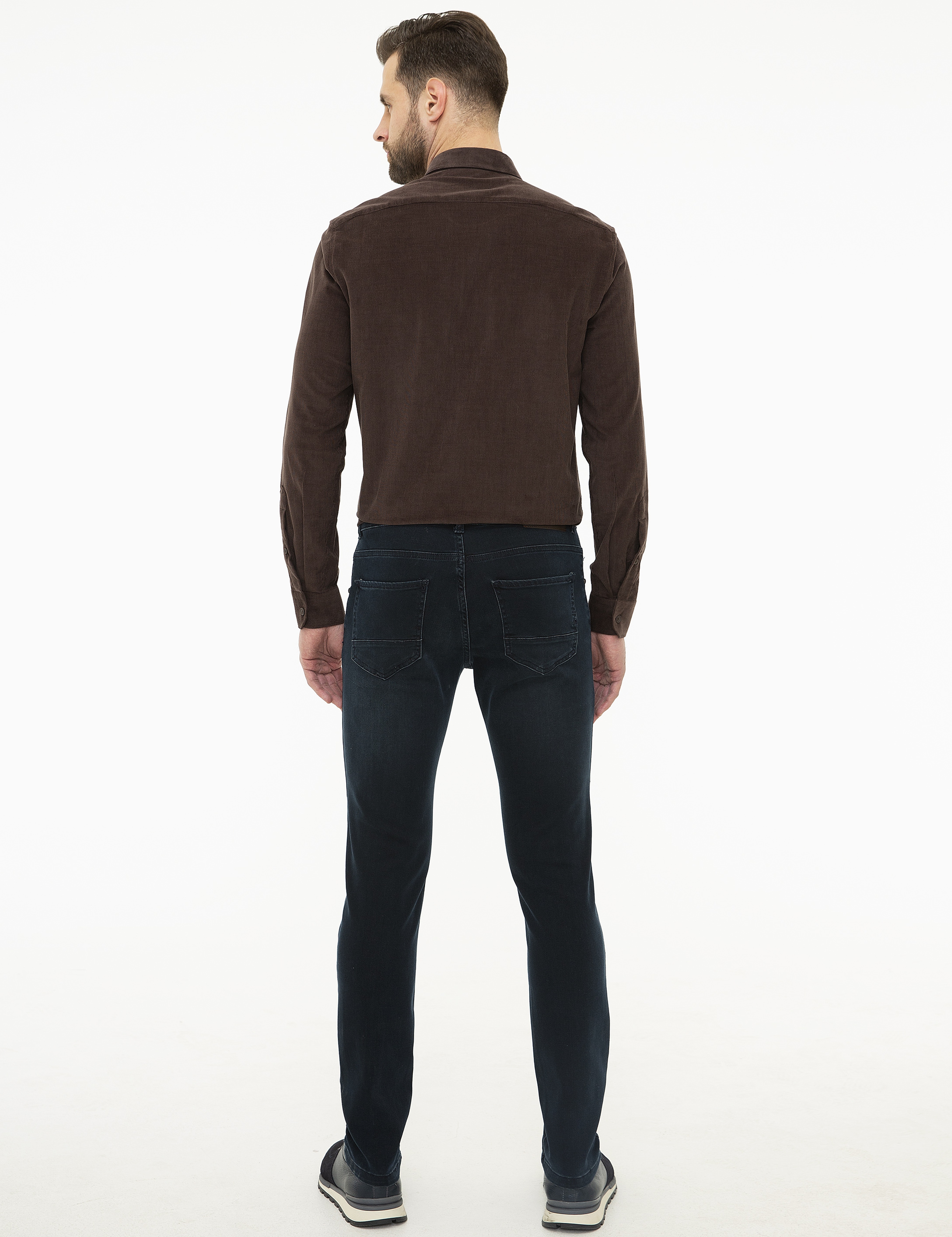 Lacivert Slim Fit Denim Pantolon