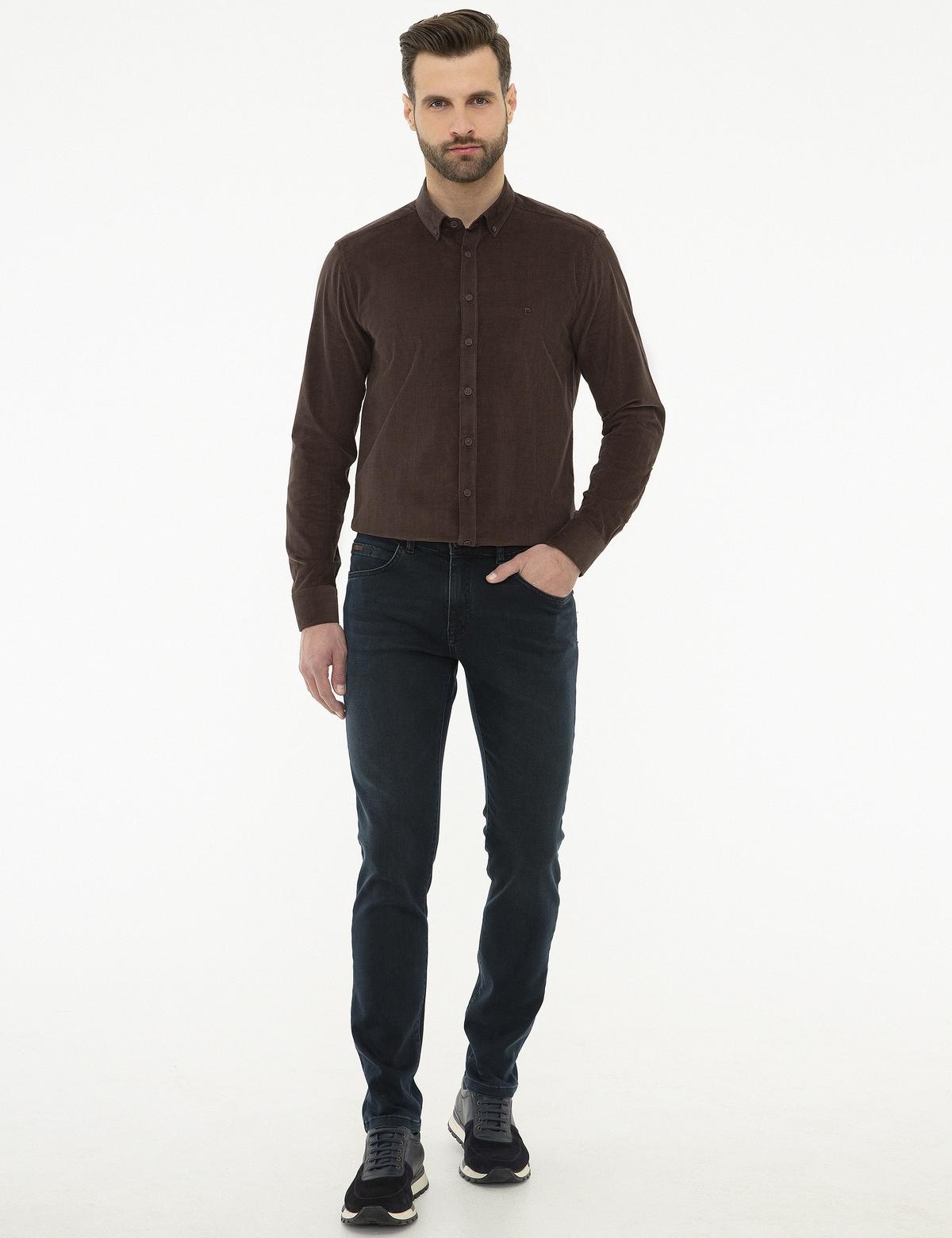 Lacivert Slim Fit Denim Pantolon