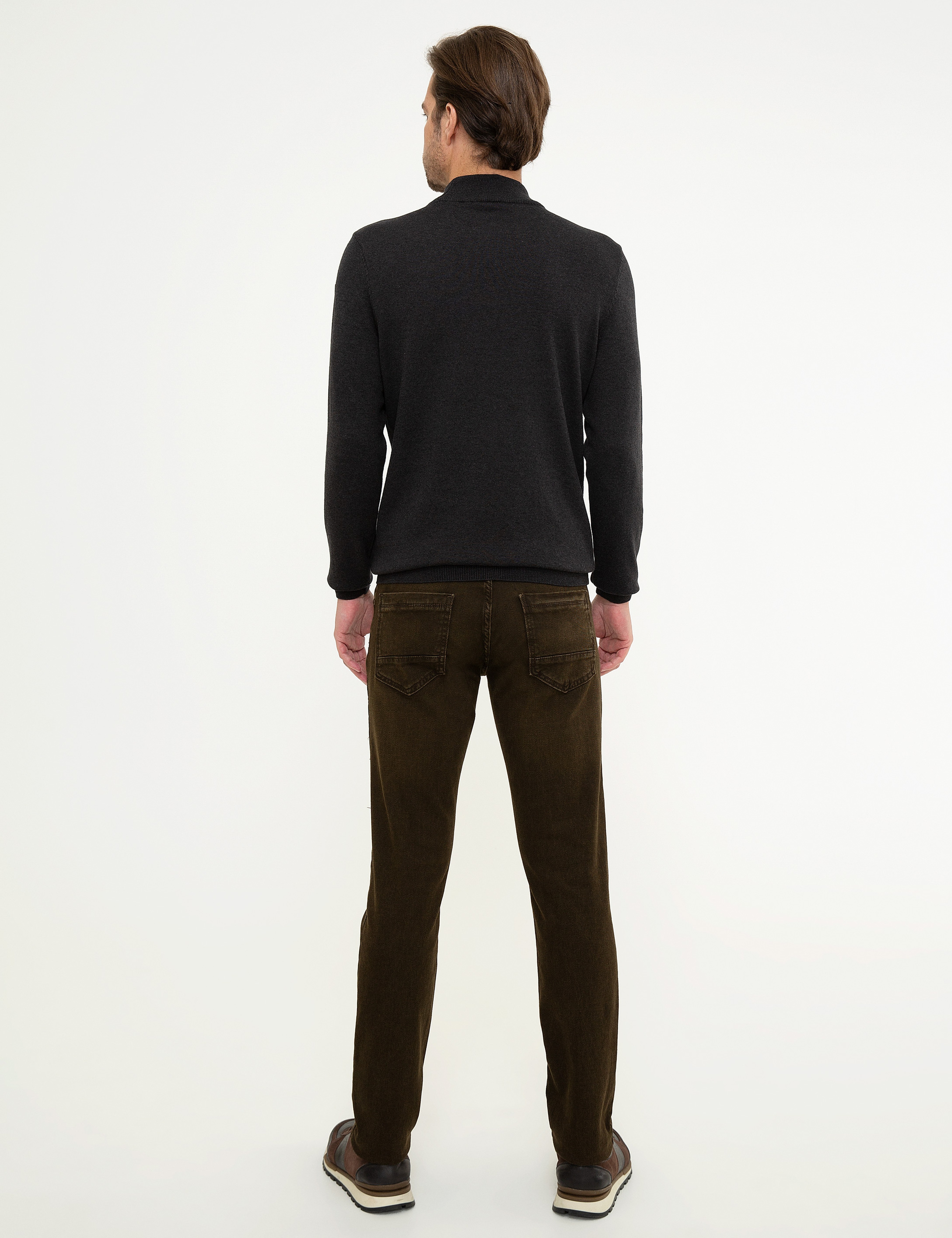 Kahverengi Slim Fit Jean Pantolon - Image 3