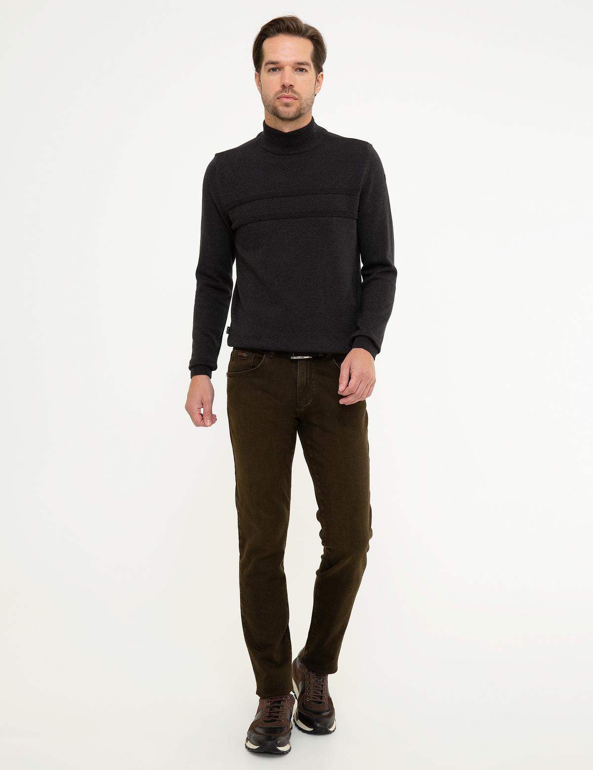 Kahverengi Slim Fit Jean Pantolon