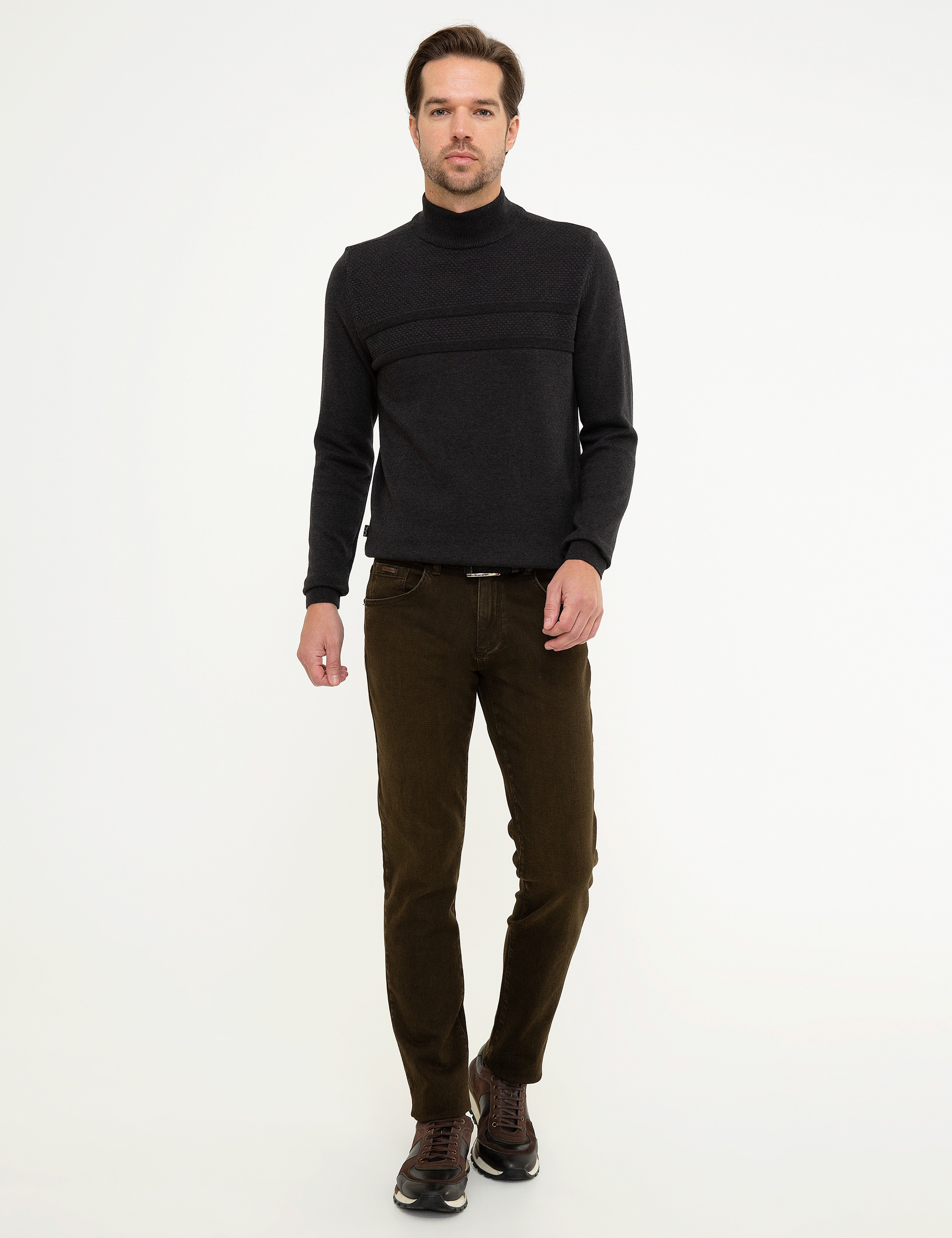 Kahverengi Slim Fit Jean Pantolon - Image 1