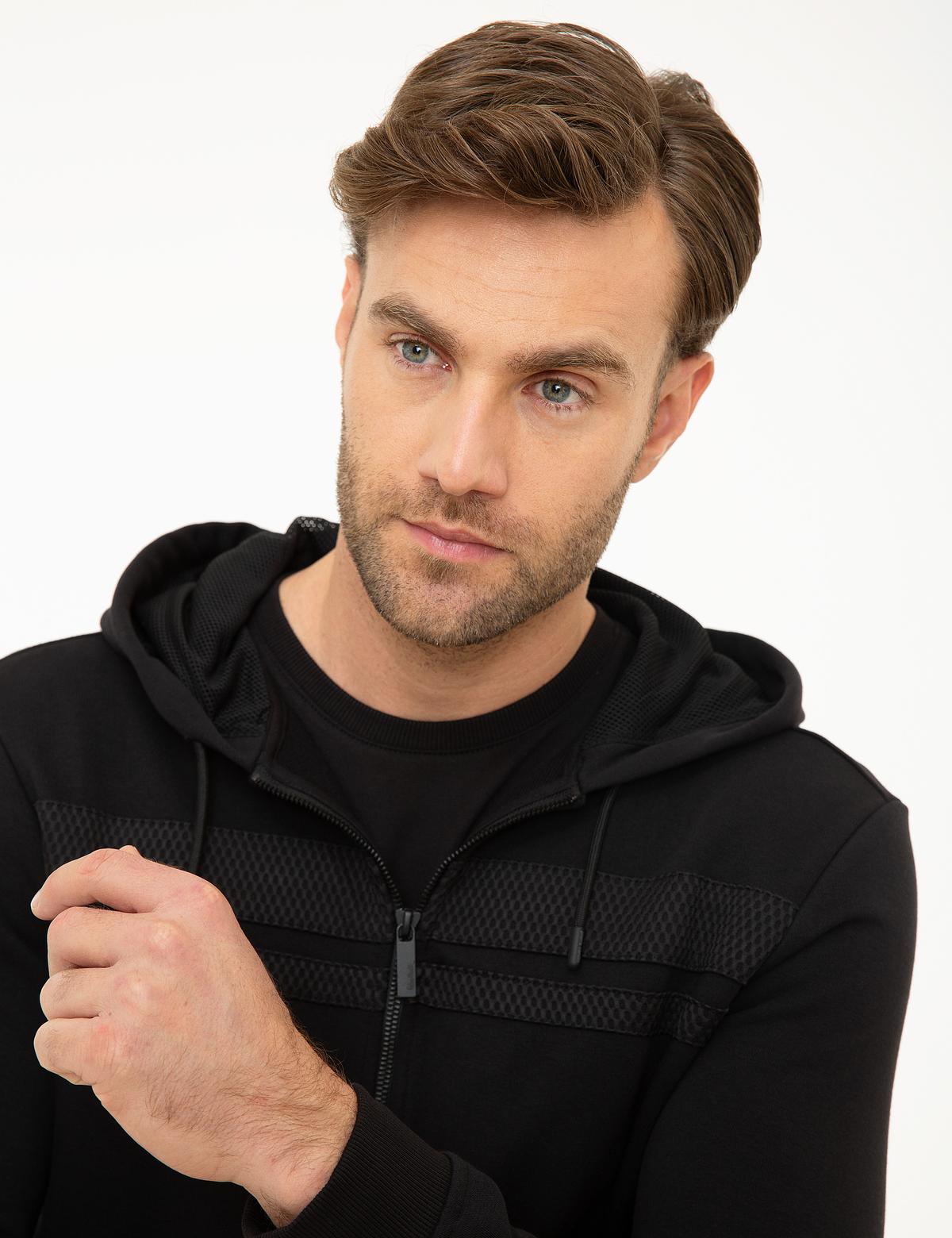 Siyah Regular Fit Sweatshirt - 50210607017