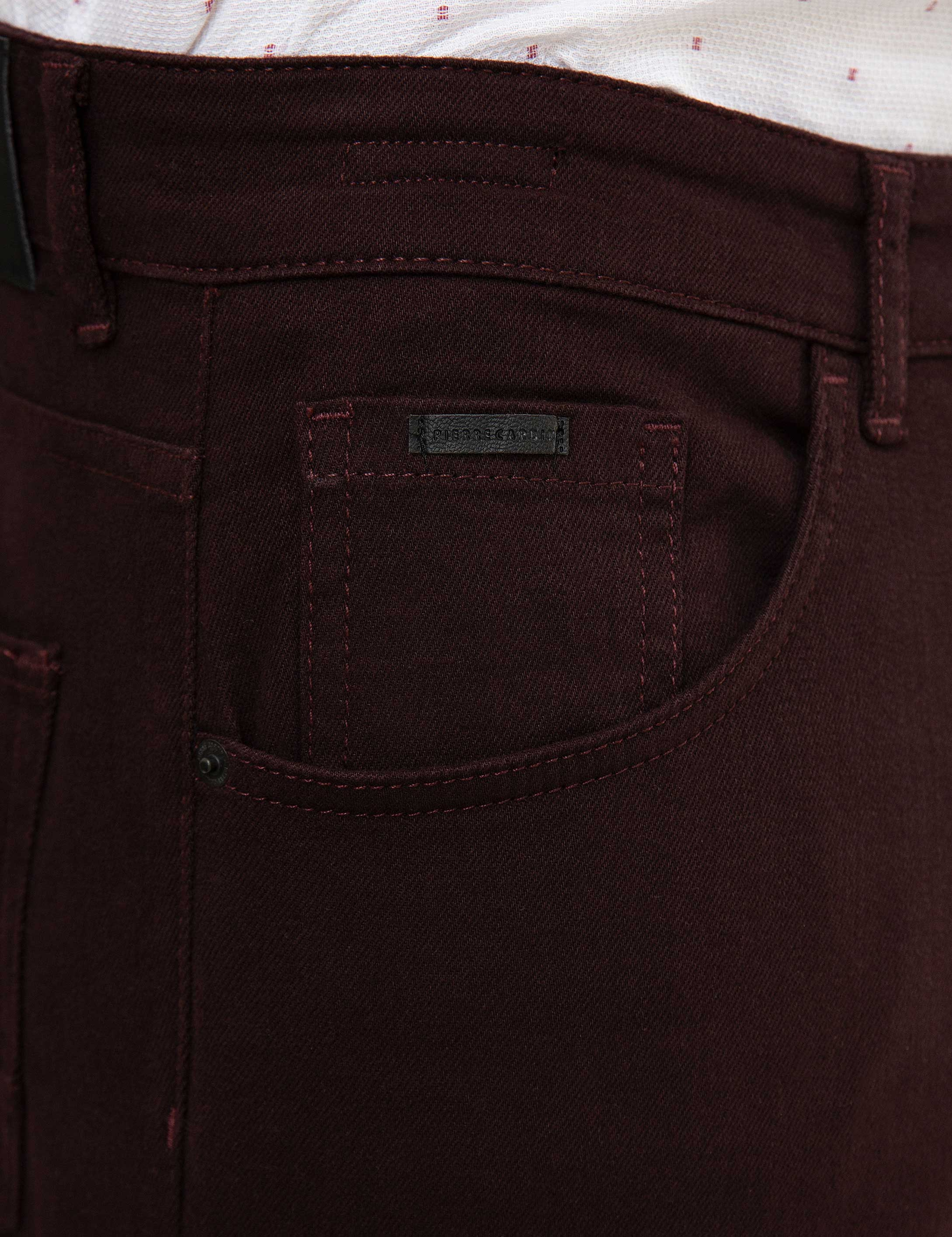 Bordo Slim Fit Denim Pantolon - Image 4