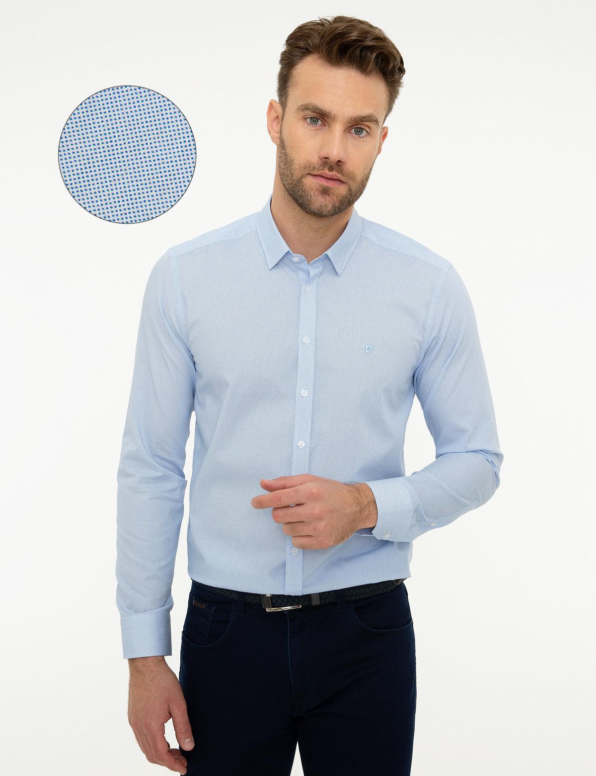 Mavi Slim Fit Uzun Kollu Gömlek