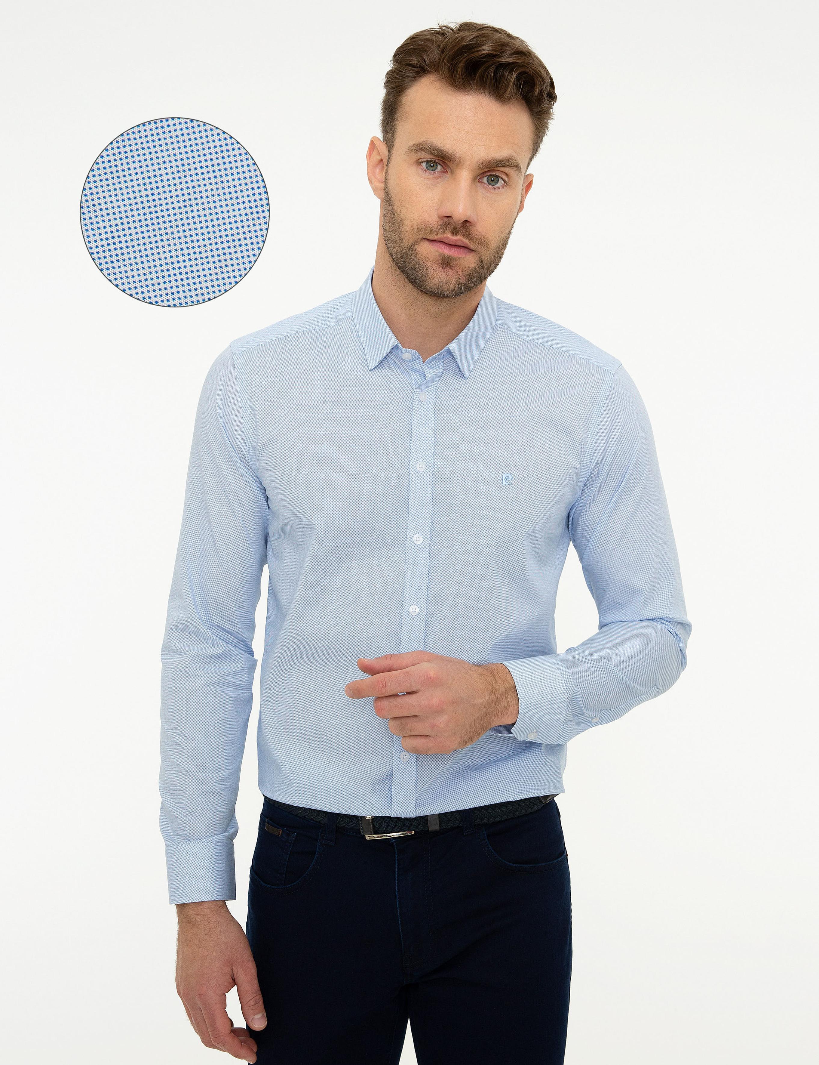 Mavi Slim Fit Uzun Kollu Gömlek