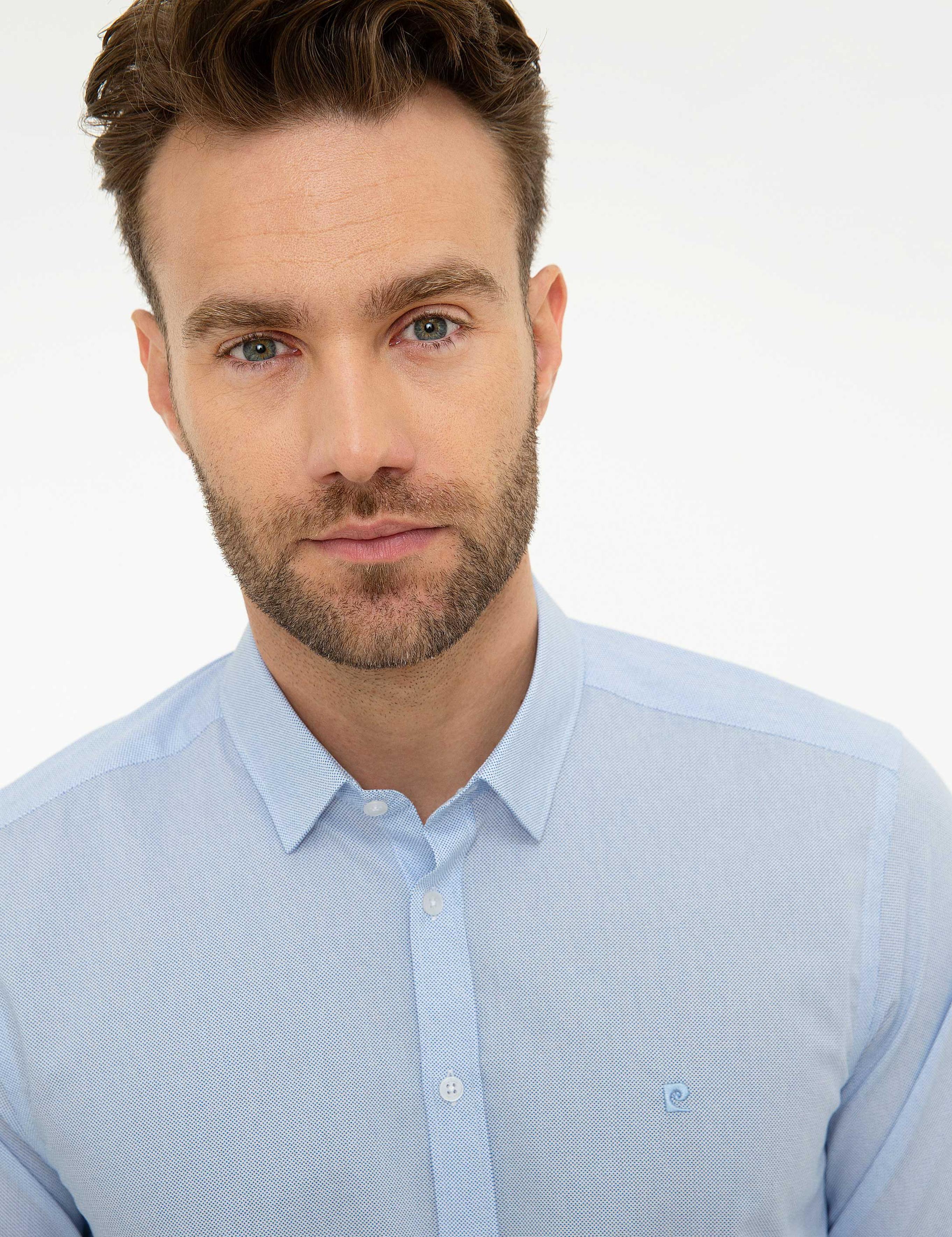 Mavi Slim Fit Uzun Kollu Gömlek