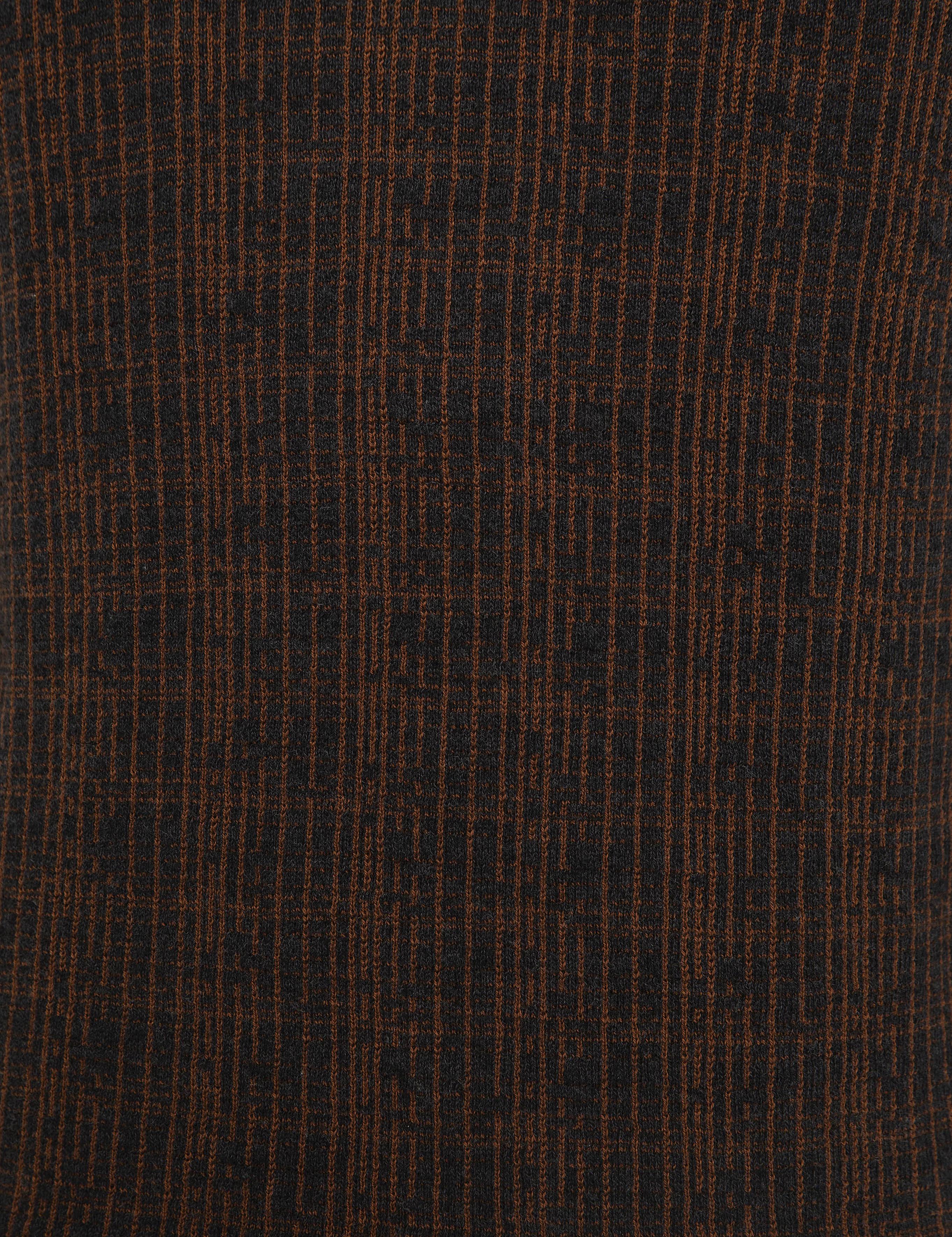 Antrasit Melanj Slim Fit V Yaka Triko Kazak